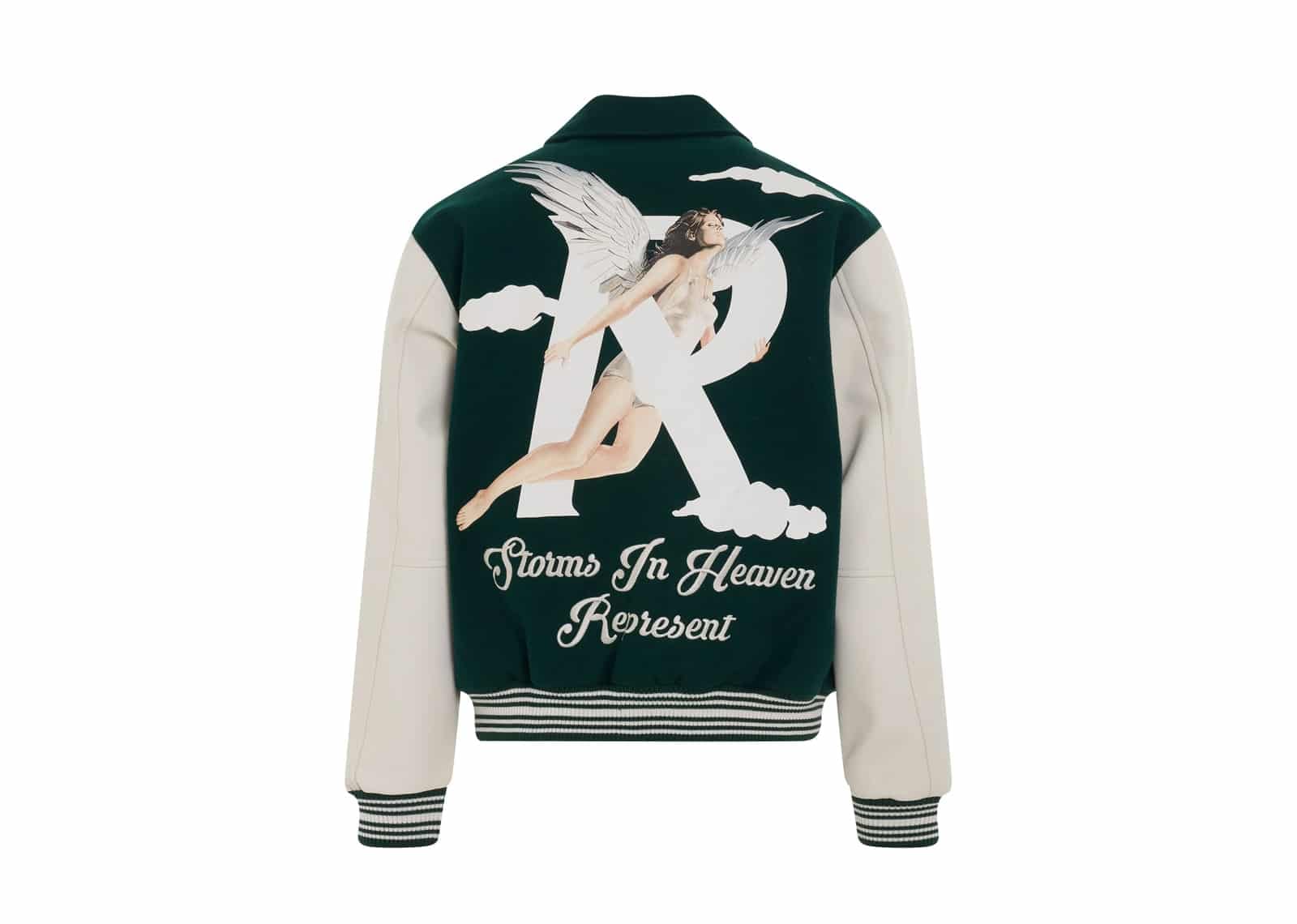 Represent Storms In Heaven Varsity Jacket Racing Green