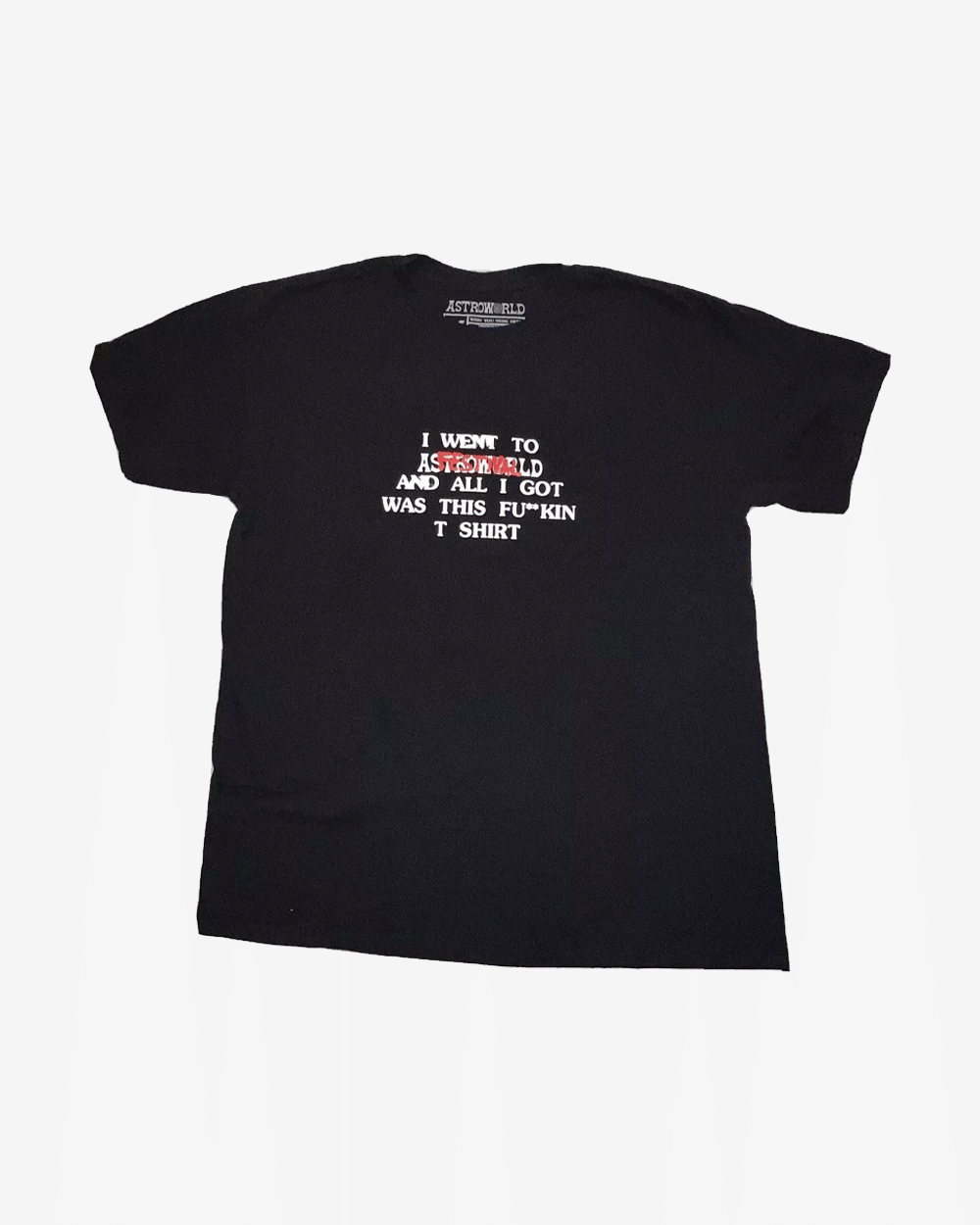 TRAVIS SCOTT CACTUS JACK ASTROWORLD WHERE WERE YOU BLACK T-Shirt