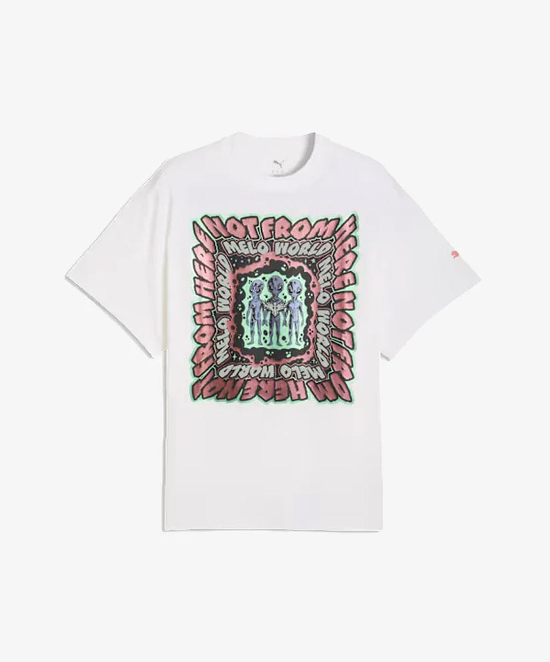 PUMA | LAMELO x MELO WORLD OVERSIZED BASKETBALL T-Shirt { PUMA WHITE