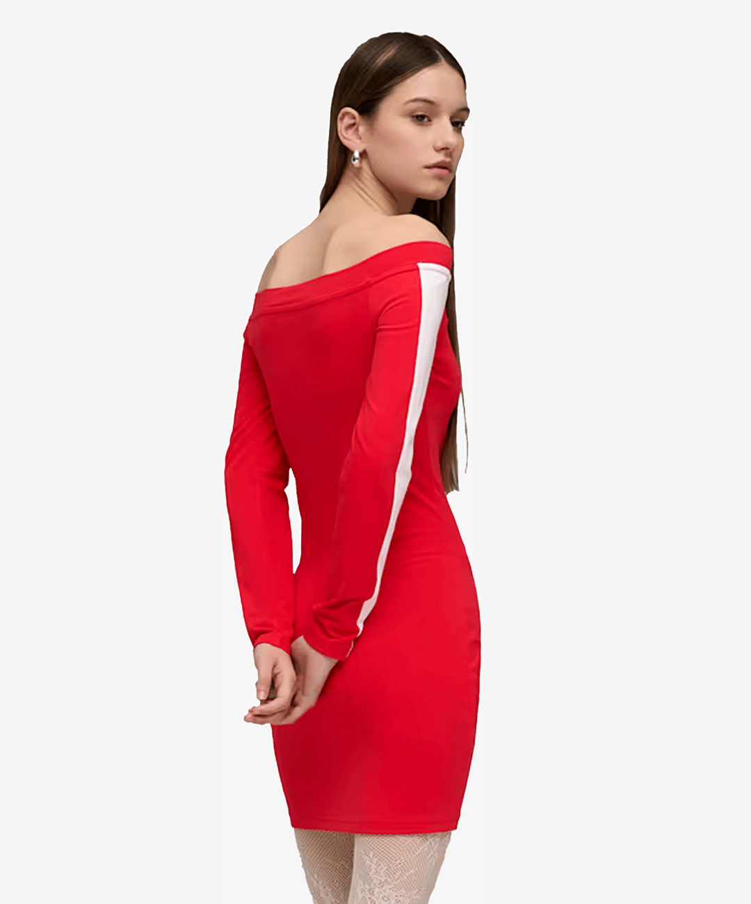 PUMA | T7 LONG SLEEVE DRESS { RED/WHITE