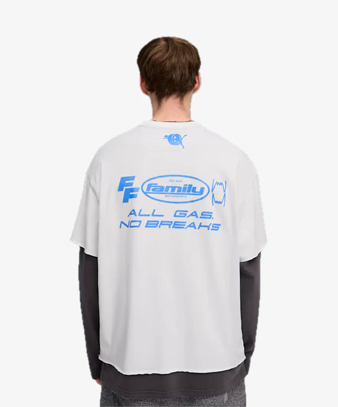PUMA | x FAST & FURIOUS LONG SLEEVE LAYERED T-Shirt { PUMA WHITE - DUSKY GRAY