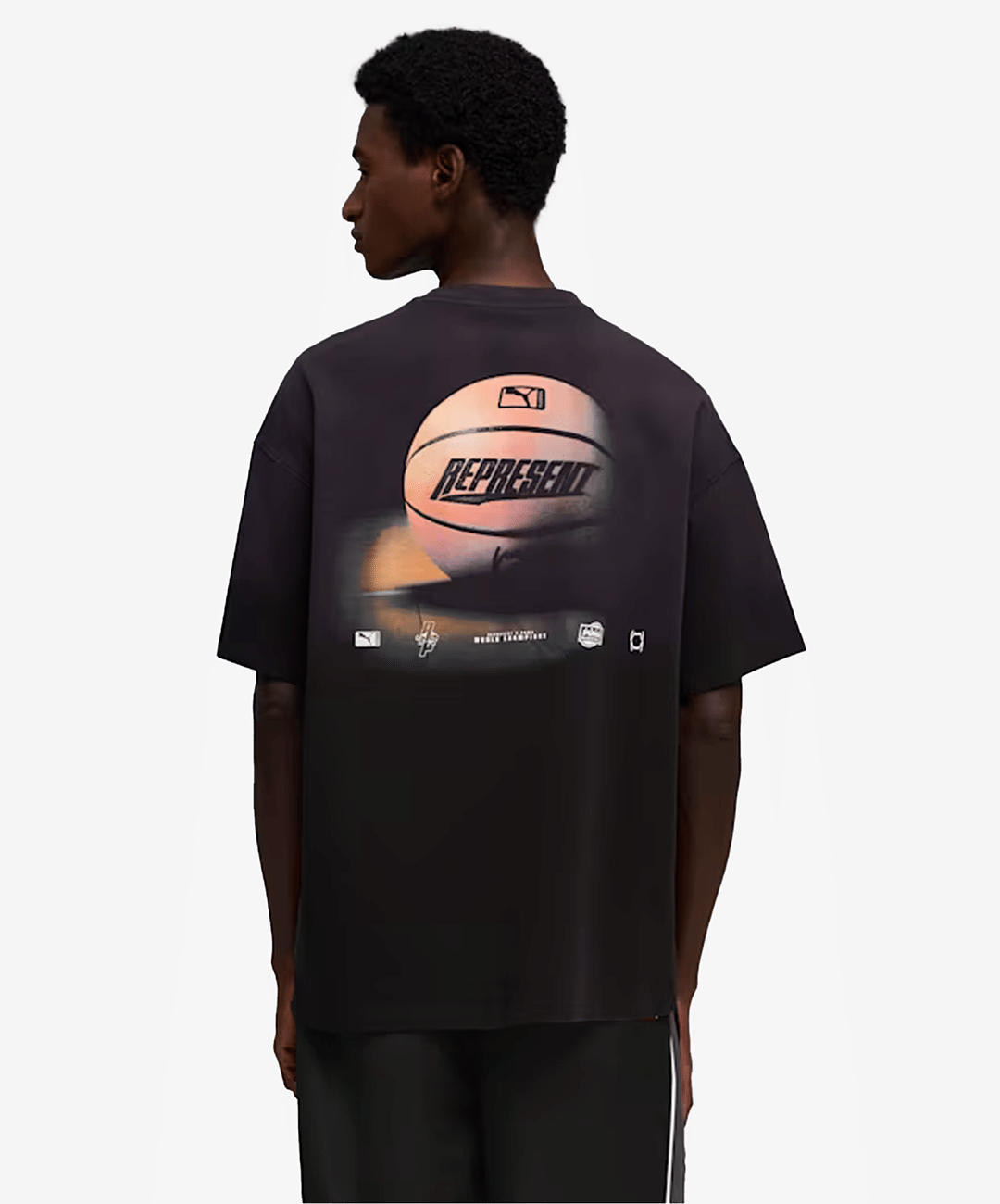 PUMA | x REPRESENT OVERSIZED T-Shirt { BLACK
