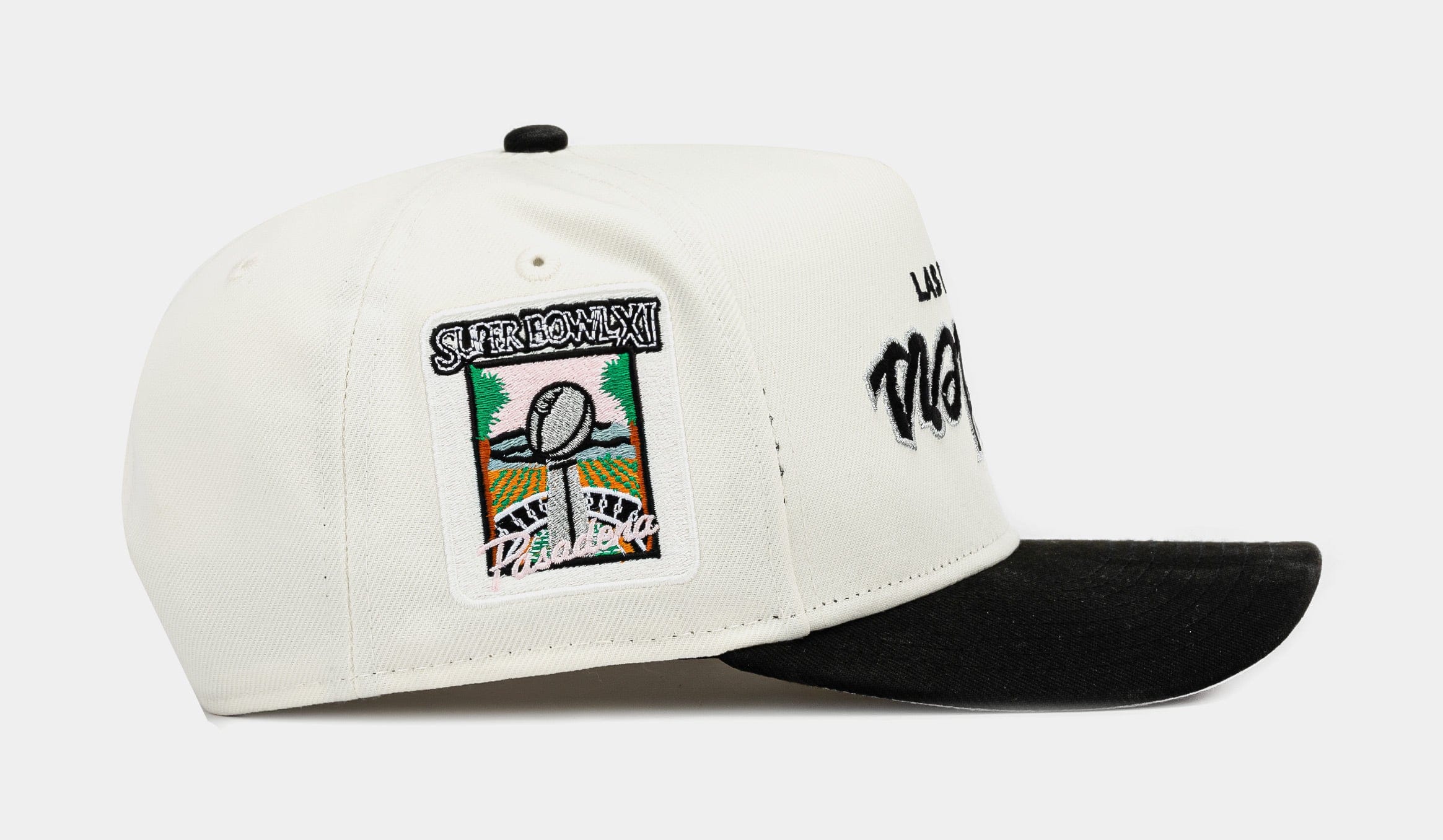 NEW ERA Shoe Palace Exclusive Las Vegas Raiders Upside Down 950AF Snapback Mens Hat (Beige/Black)