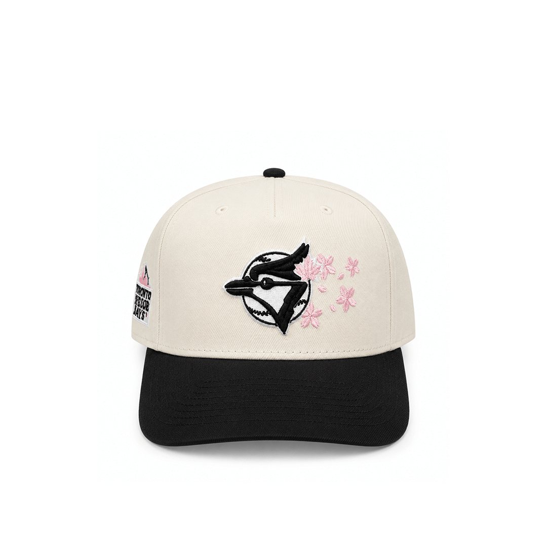 NEW ERA TORONTO BLUE JAYS CHERRY BLOSSOM CHAINSTITCH HAT BLACK / CREAM / CHERRY
