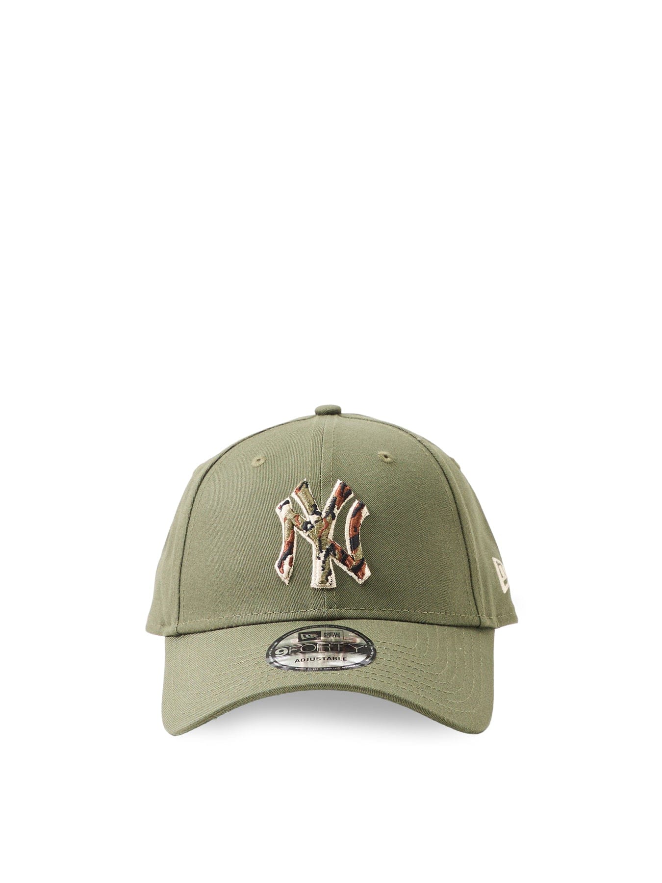 New Era Outline Camo 9FORTY NY Cap Olive