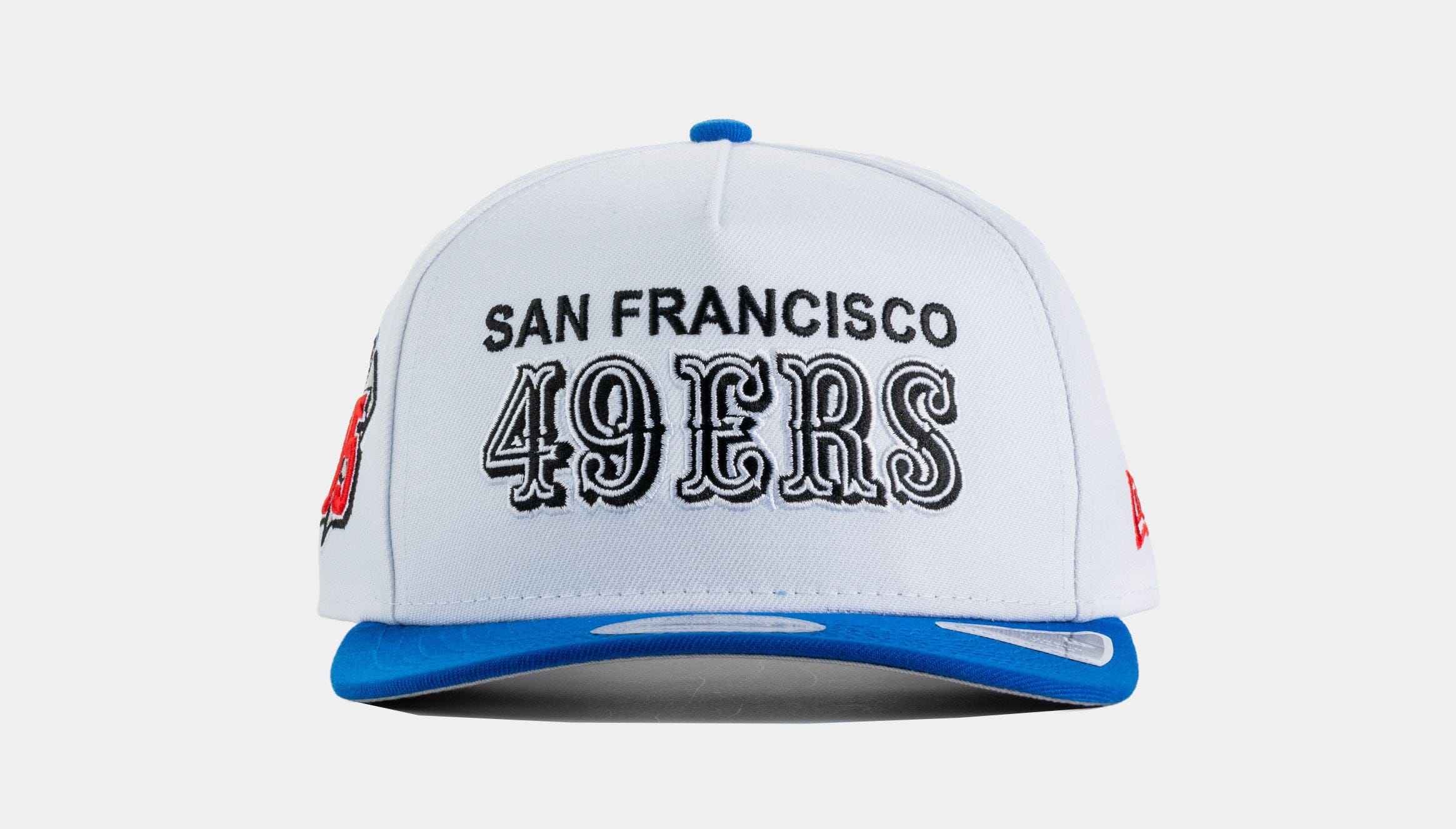 NEW ERA San Francisco 49ers 950AF Curve Snapback Mens Hat (White/Blue)