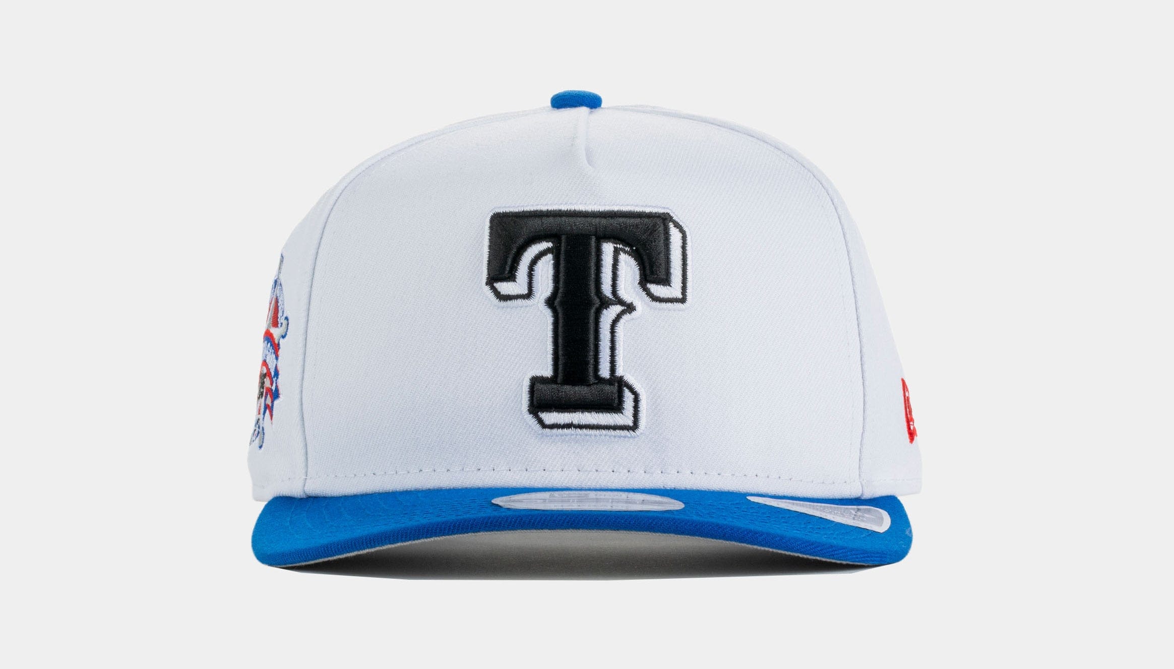 NEW ERA Texas Rangers 950AF Curve Snapback Mens Hat (White/Blue)