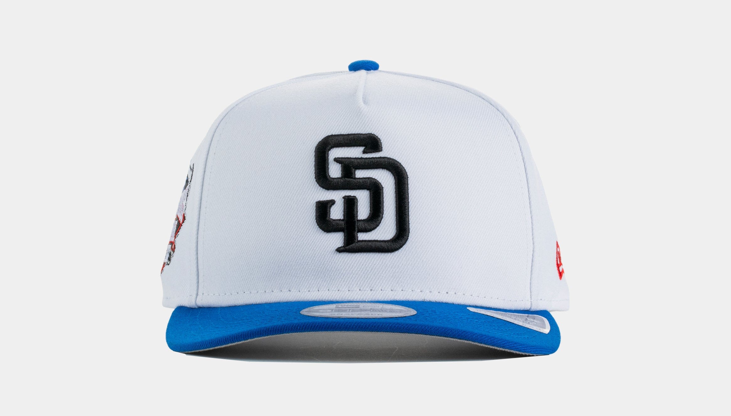 NEW ERA San Diego Padres 950AF Curve Snapback Mens Hat (White/Blue)
