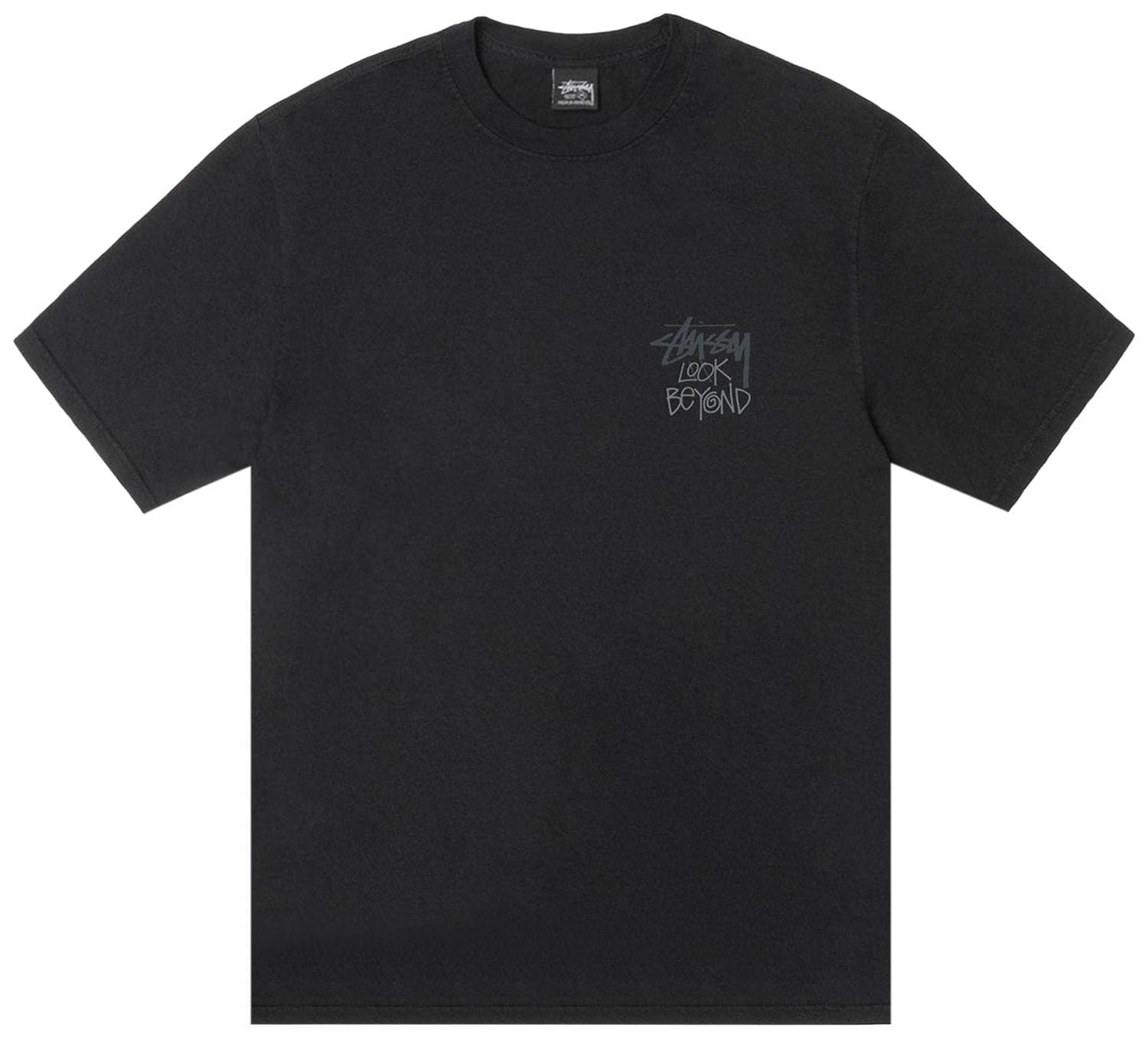 Stussy Look Beyond Pigment Dyed T-Shirt Black