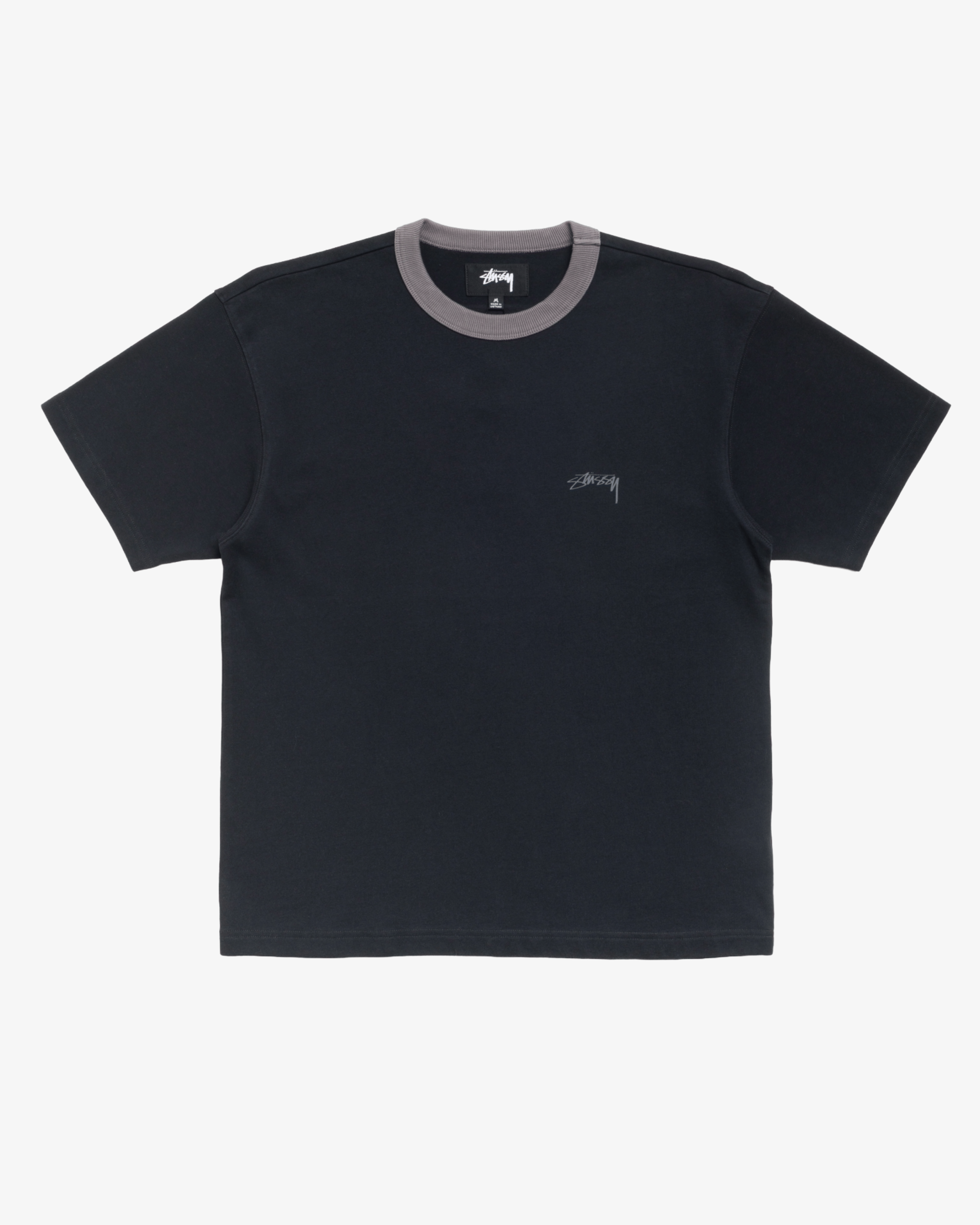 Stüssy - Men's Ss Ringer T-Shirt - (Black)