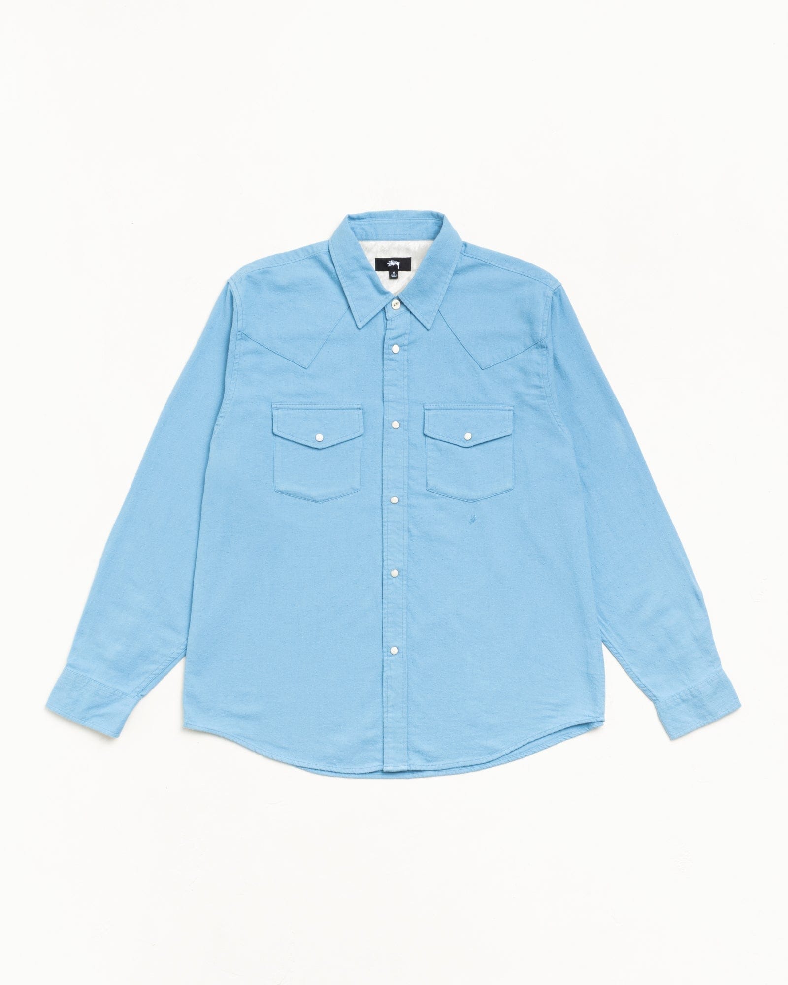 Stüssy - Men's Cotton Silk Western Shirt - (Blue)