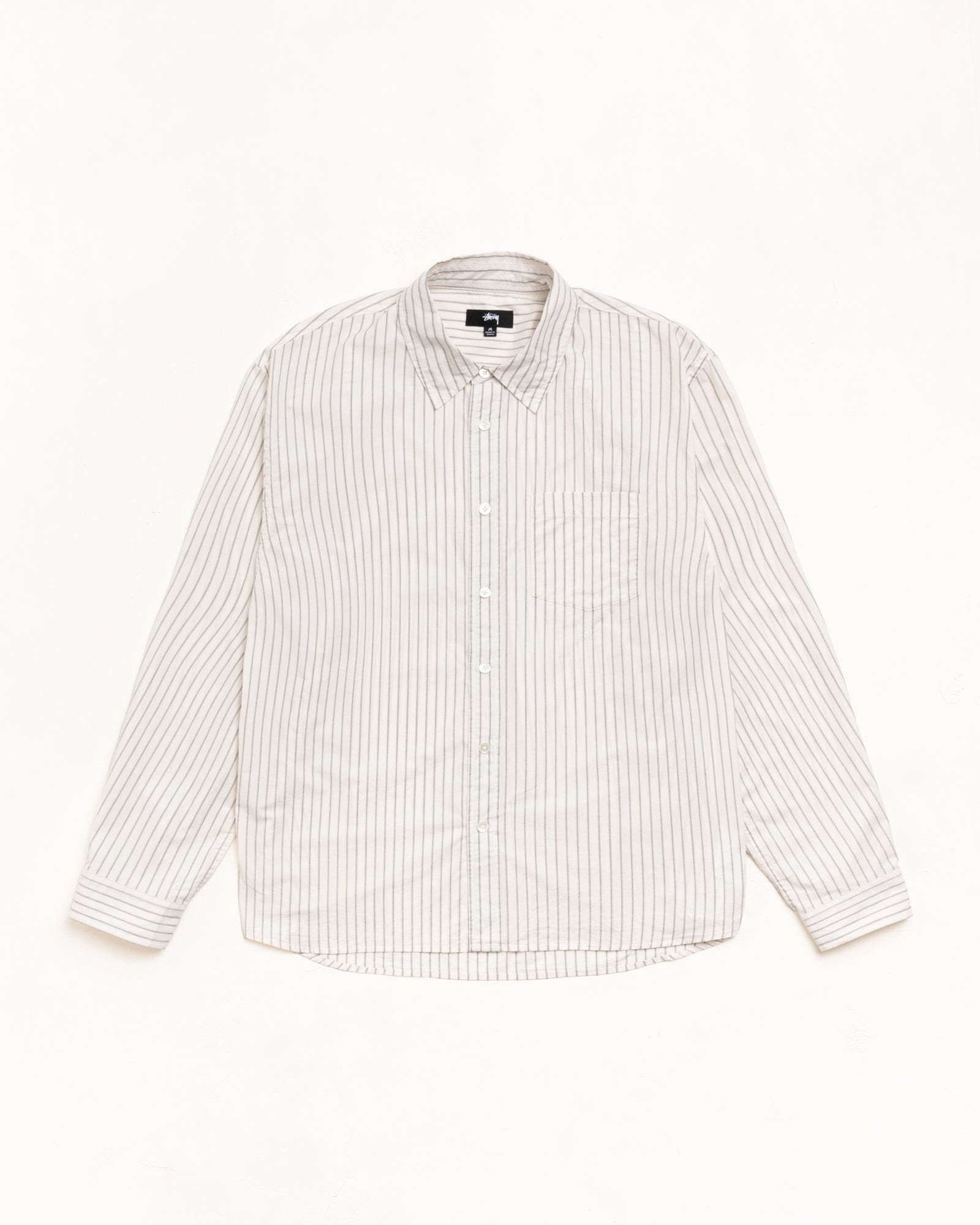 Stüssy - Men's Standard Long Sleeve Shirt - (Natural Stripe)