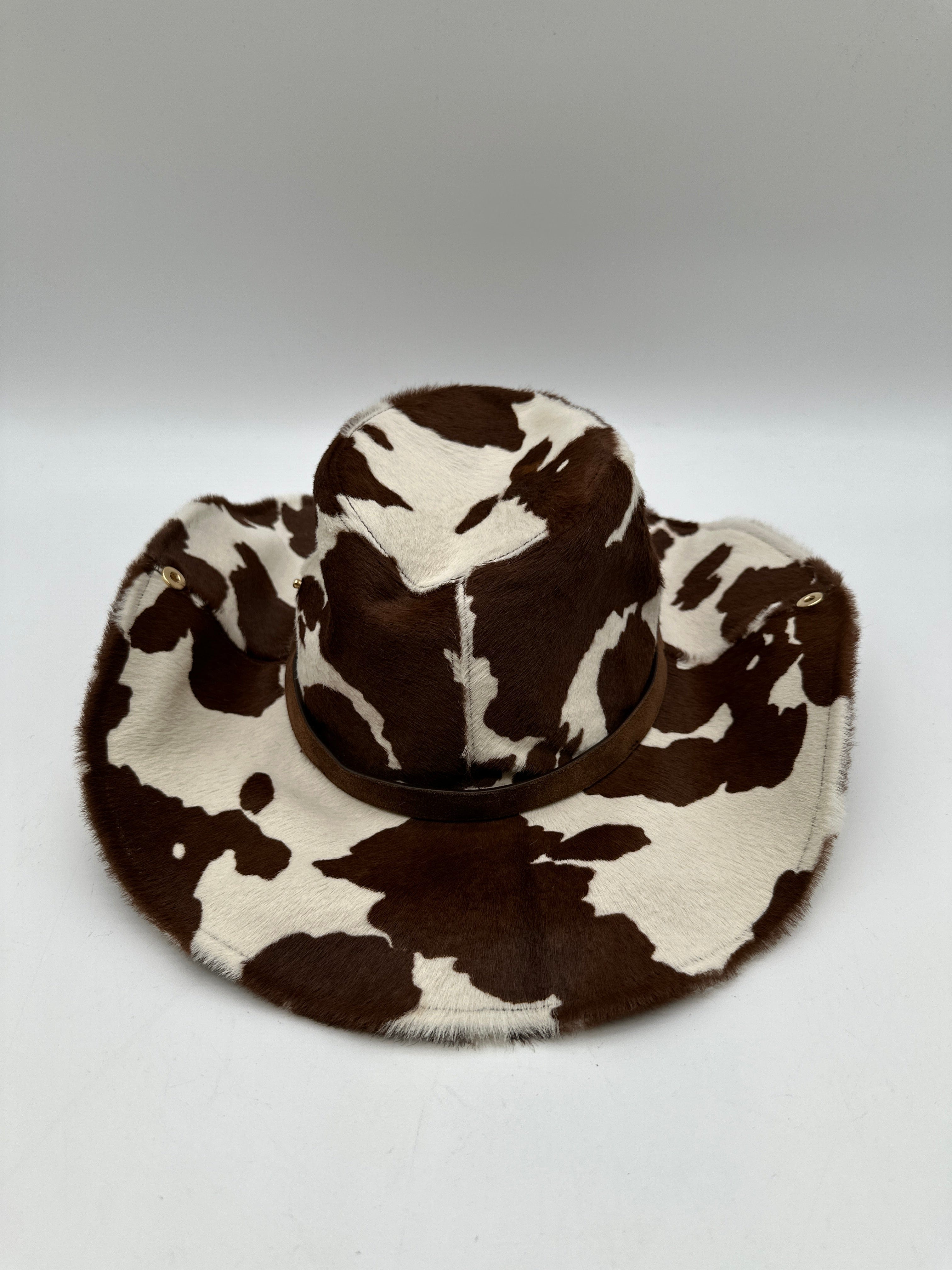 Hermès Miu Miu Printed leather cowboy hat S PCA991