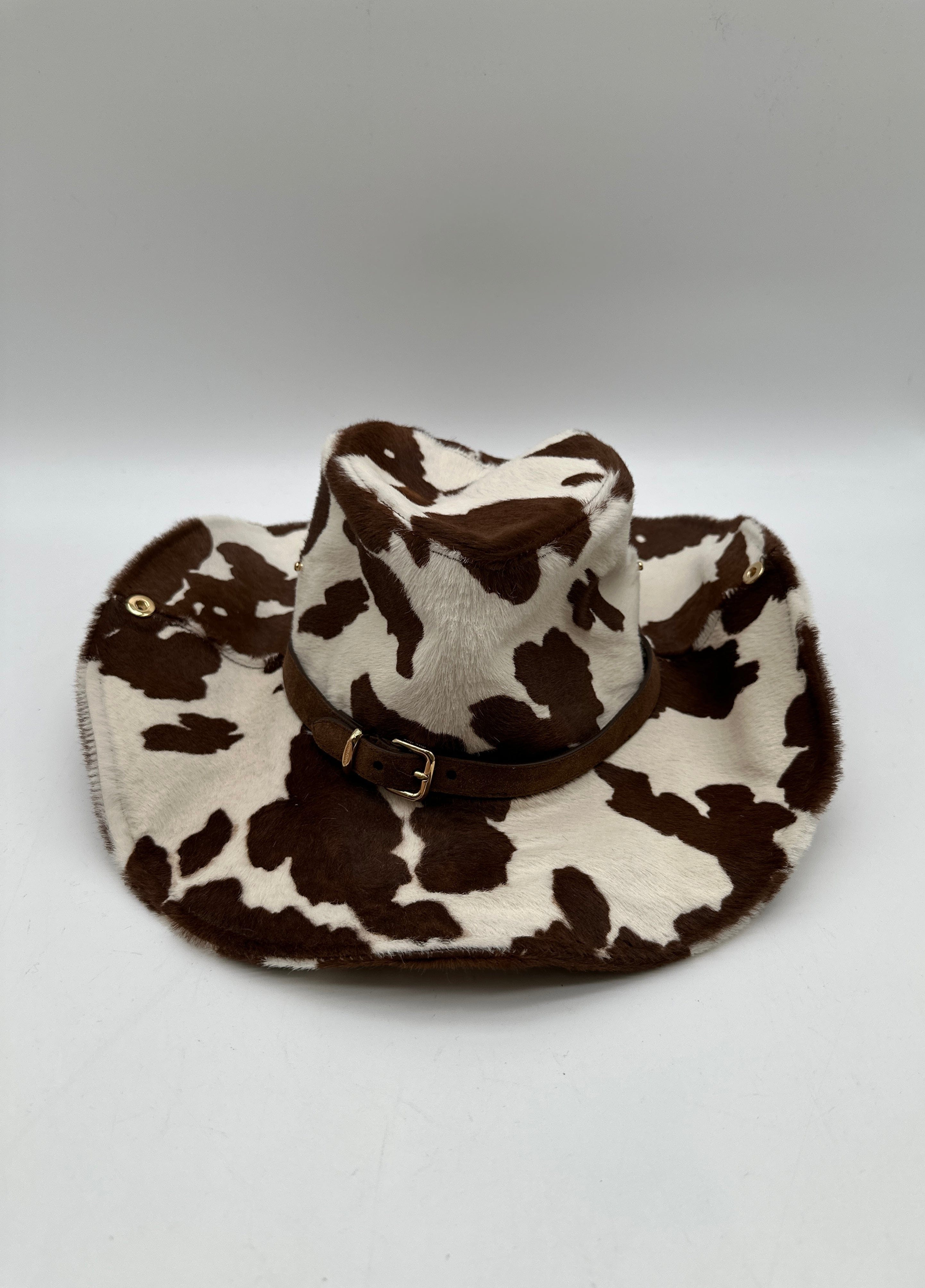 Hermès Miu Miu Printed leather cowboy hat S PCA991
