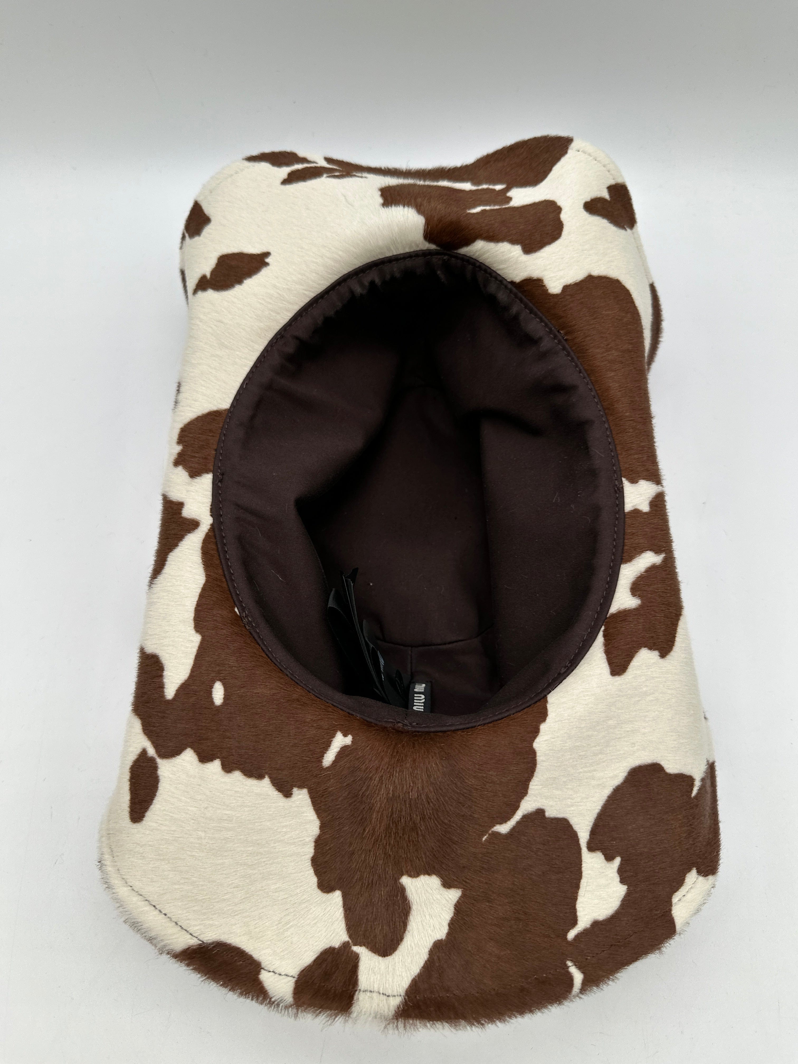 Hermès Miu Miu Printed leather cowboy hat S PCA991