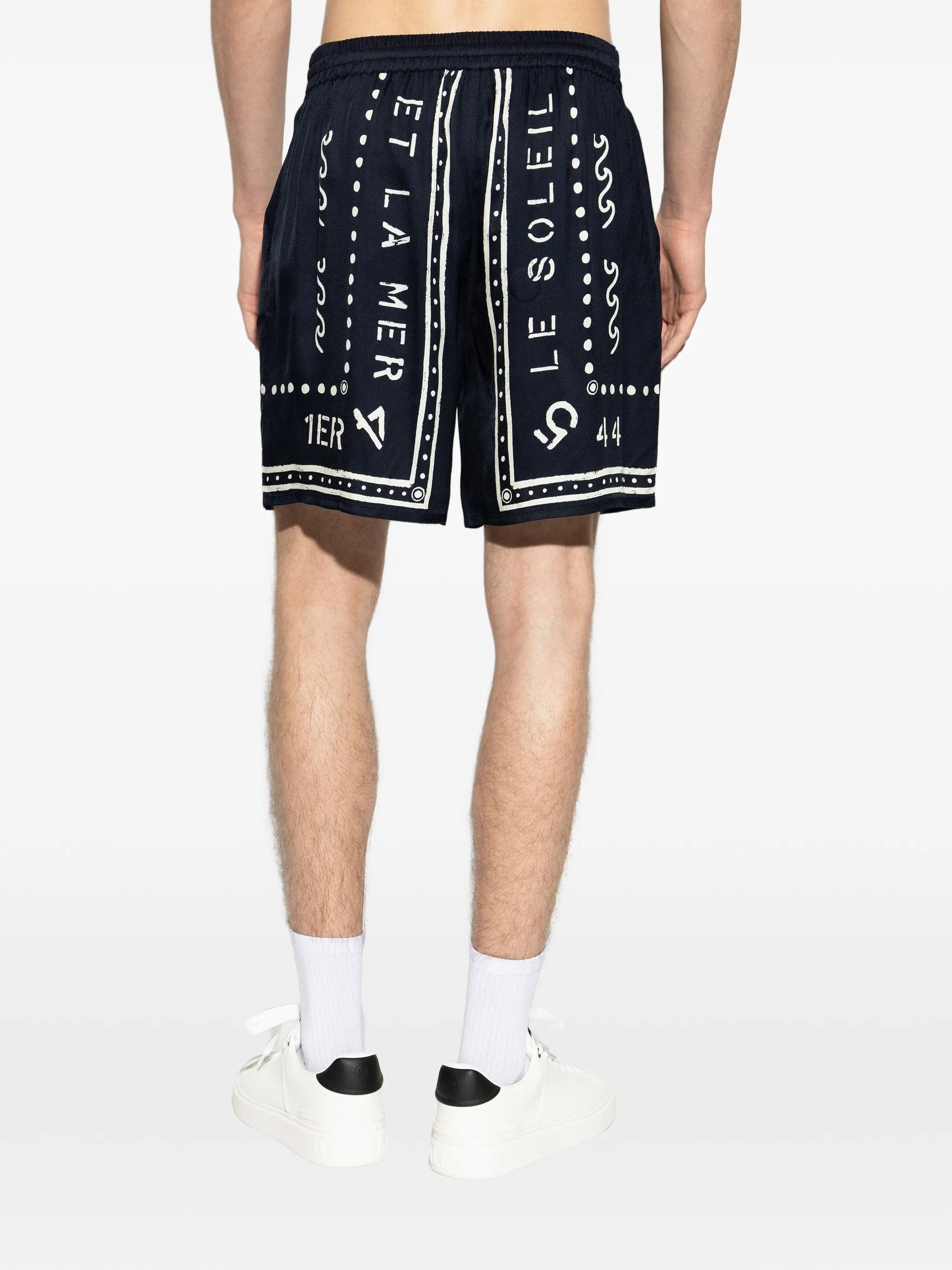 Balmain graphic - print shorts