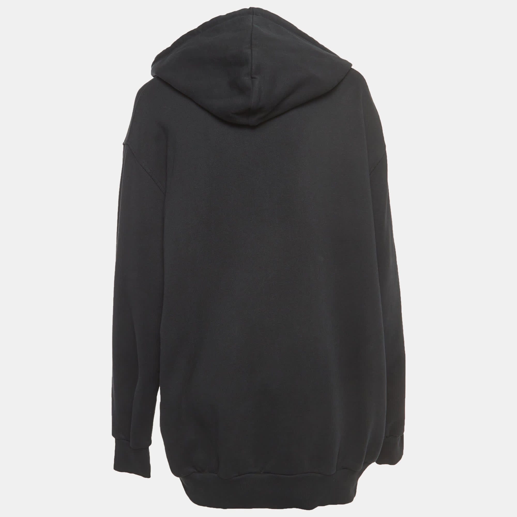 Moschino Couture Black Transformer Teddy Cotton Hoodie
