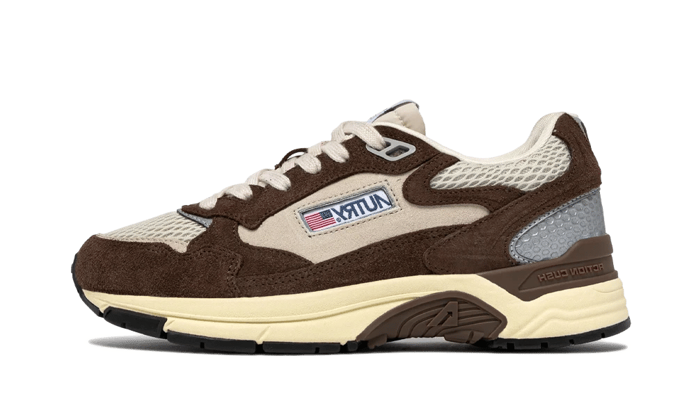 AUTRY Hyper Way Low Suede Bicolor Mesh Sand Cotton