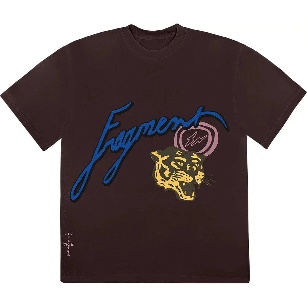 Travis Scott Cactus Jack by Travis Scott For Fragment Icons T-Shirt Brown