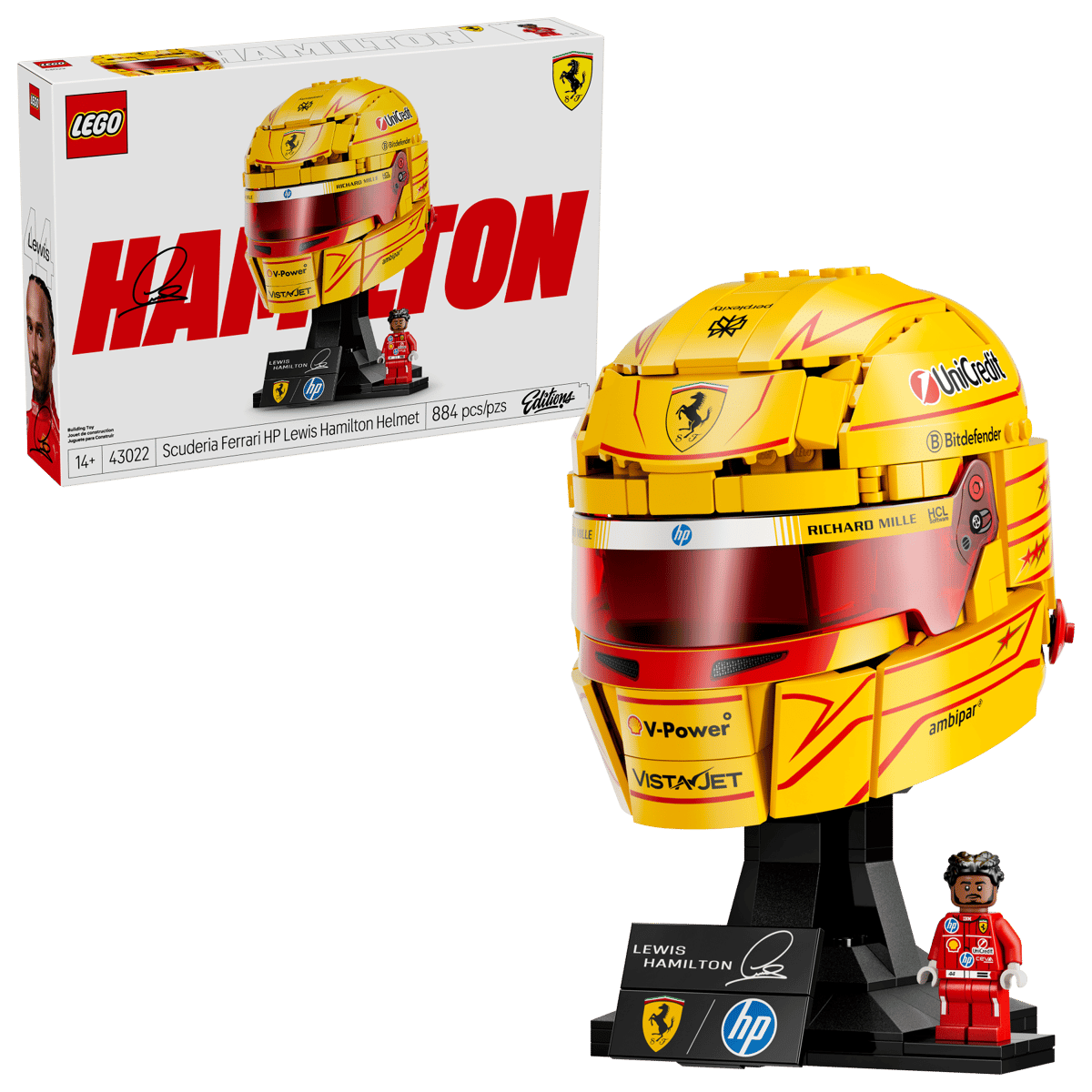 LEGO® Editions Scuderia Ferrari HP Lewis Hamilton Helmet 43022