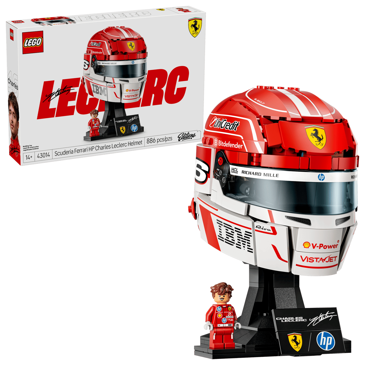 LEGO® Editions Scuderia Ferrari HP Charles Leclerc Helmet 43014