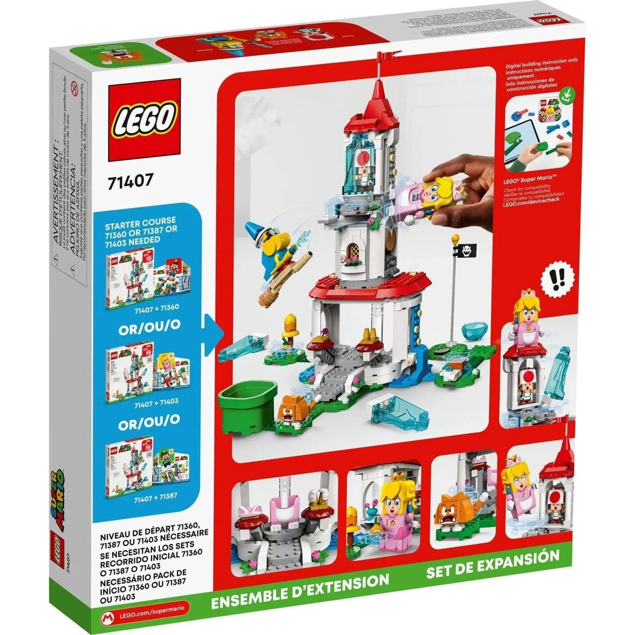 LEGO [Super Mario] - Cat Peach Suit and Frozen Tower Building Set - Expansion Set Series (71407)