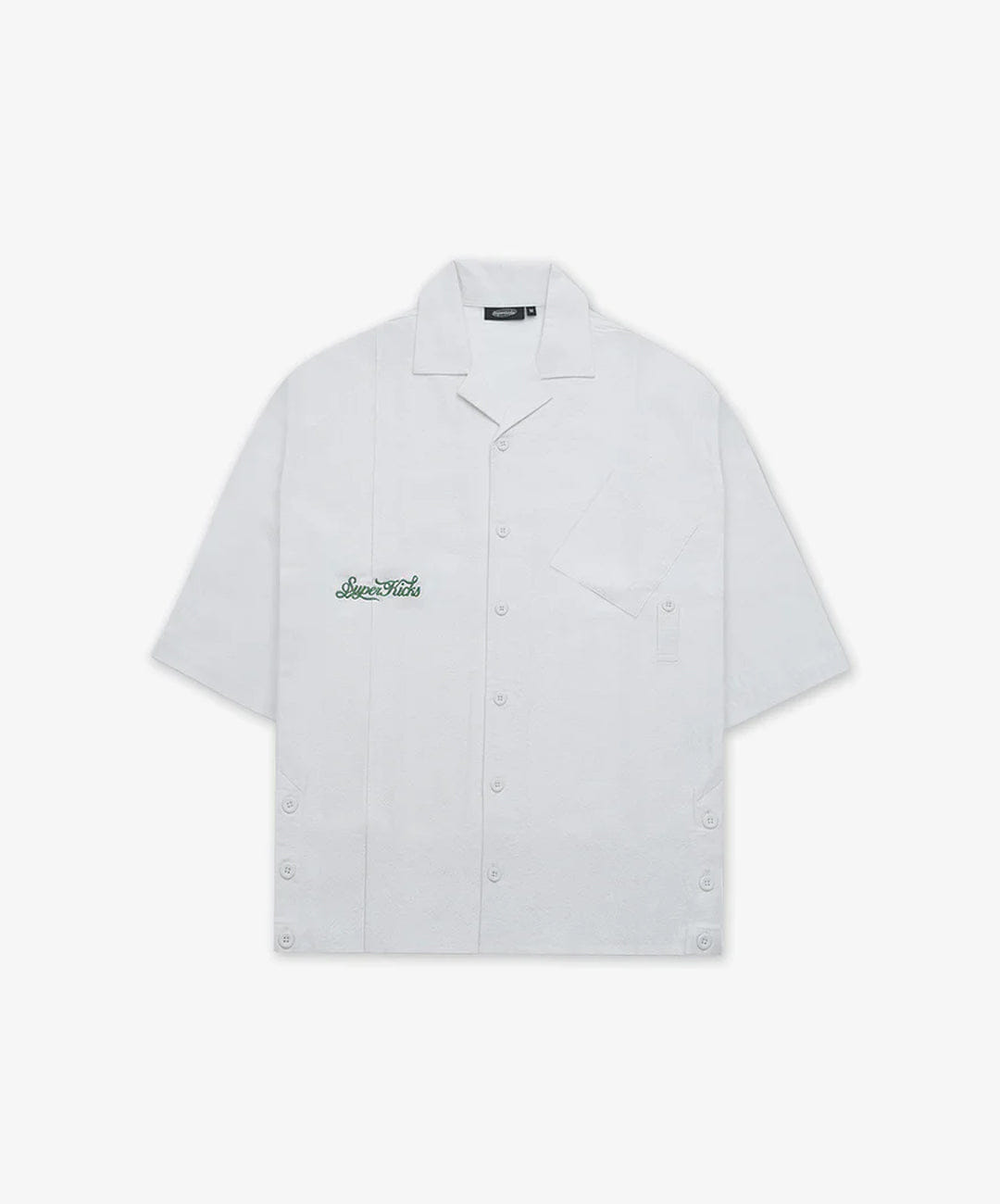 Off-White SUPERKICKS | NOSTALGIC BOWLING SHIRT { OFF WHITE/OFF WHITE