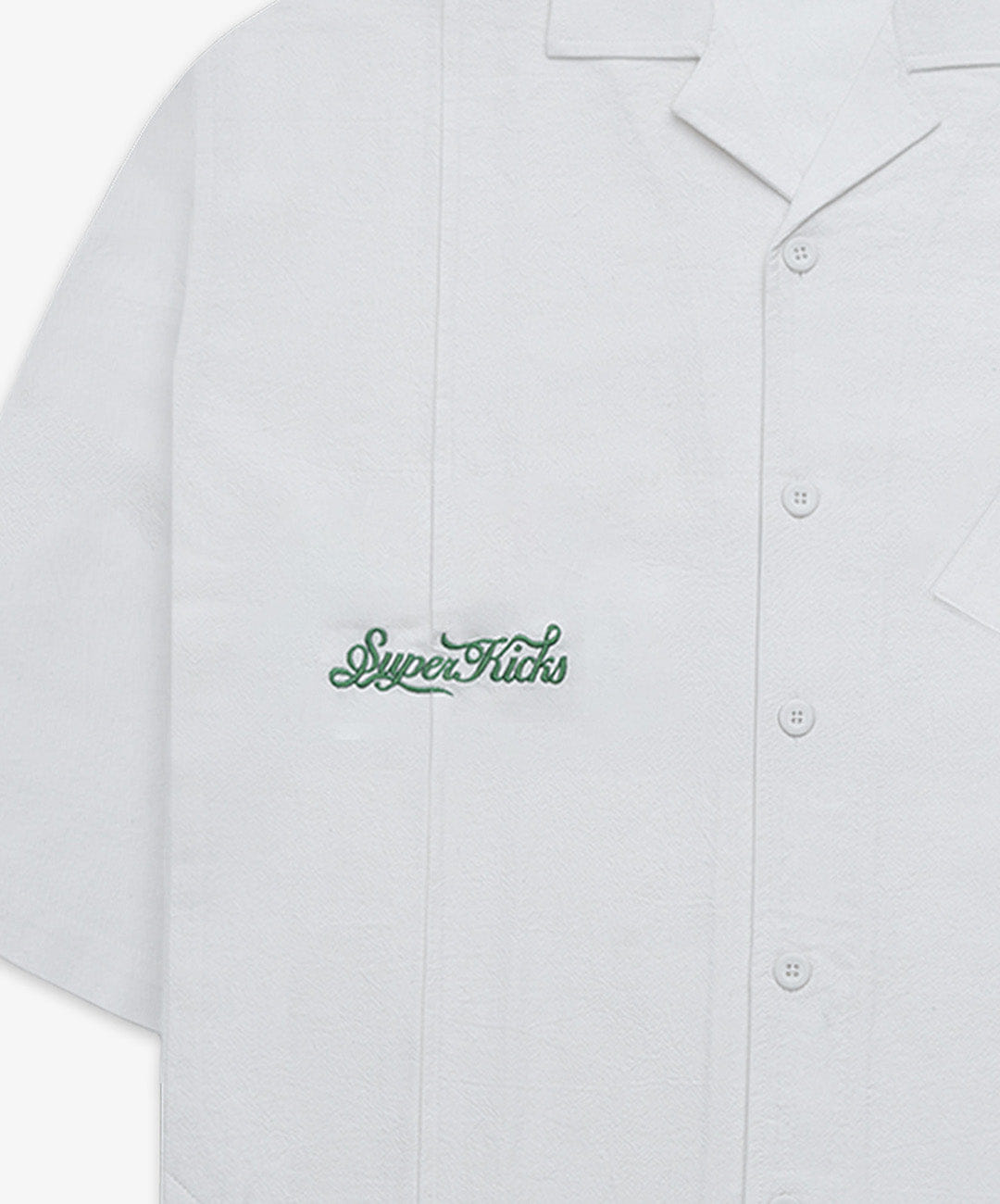 Off-White SUPERKICKS | NOSTALGIC BOWLING SHIRT { OFF WHITE/OFF WHITE