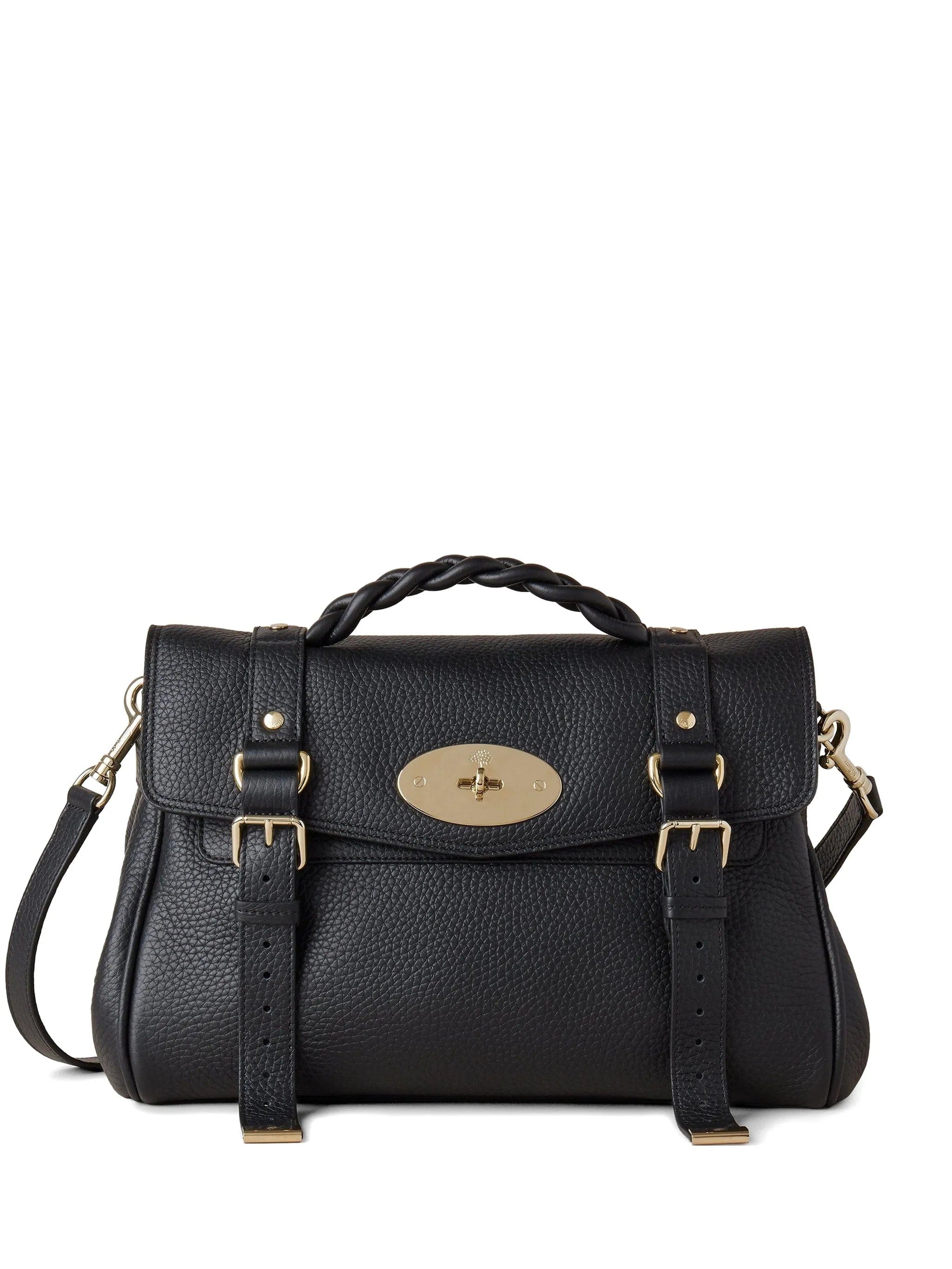 Mulberry Alexa braided handle buckle tote bag