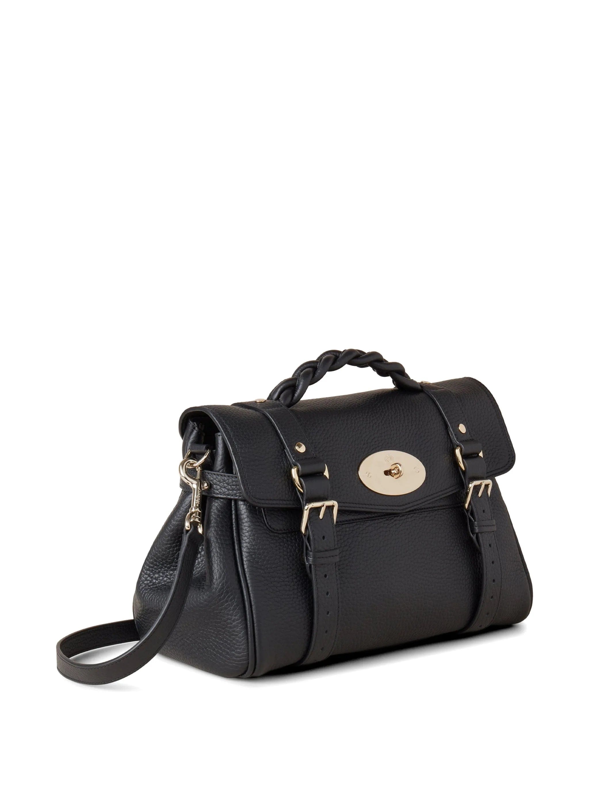 Mulberry Alexa braided handle buckle tote bag