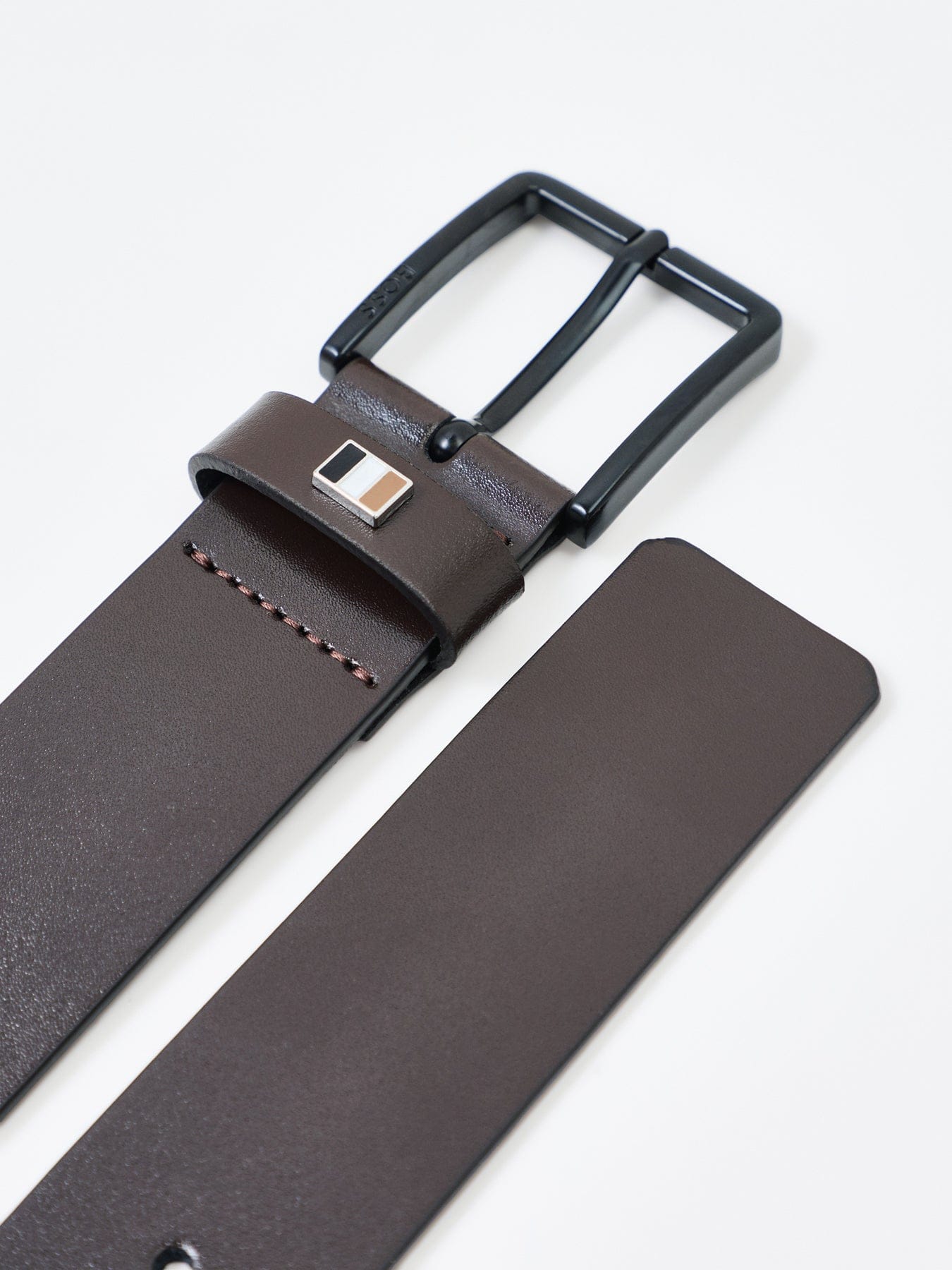 BOSS Ther B Flag Casual Belt Brown