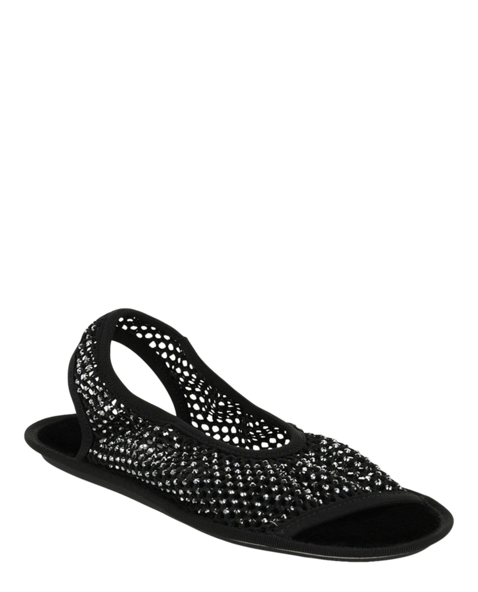 Ferragamo Womens Anio Crystal Embellished Slingback Sandals