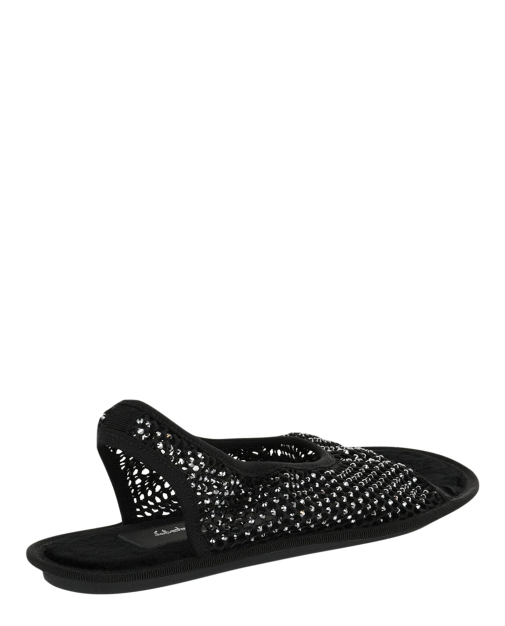 Ferragamo Womens Anio Crystal Embellished Slingback Sandals
