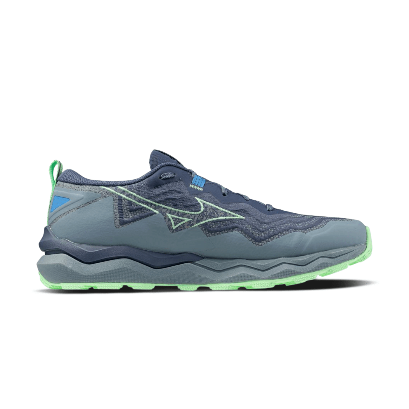 Vintage Mizuno Wave Daichi 9 Trail Running Shoe Vintage Indigo - Neo MInt