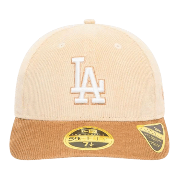 New Era Los Angeles Dodgers Cords Beige Fitted Hat