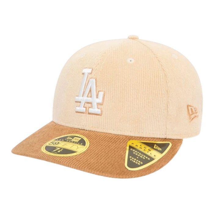New Era Los Angeles Dodgers Cords Beige Fitted Hat