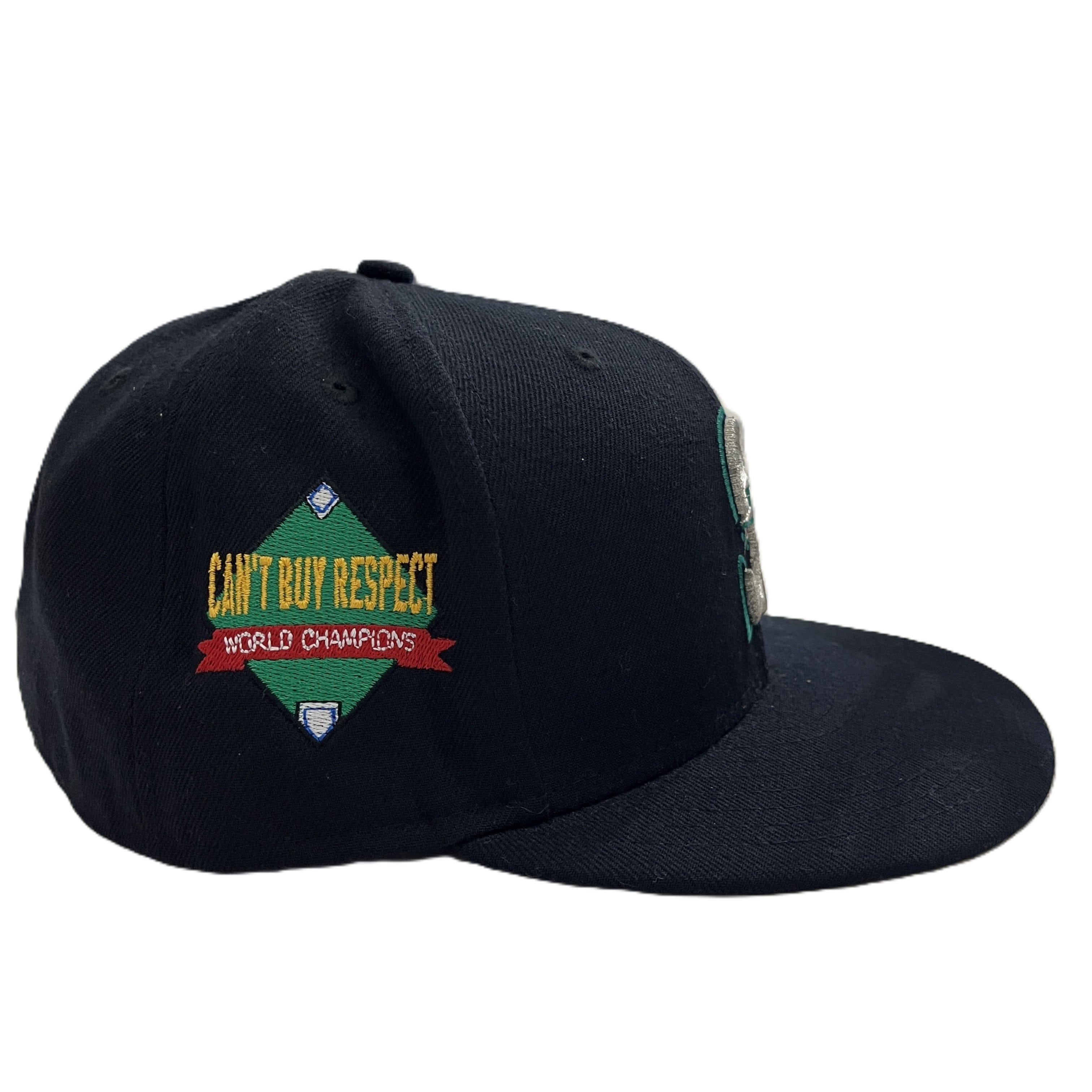 New Era Seattle Mariners Can't Buy Respect Griffey Jr. HOF Fitted Hat Navy (WORN)