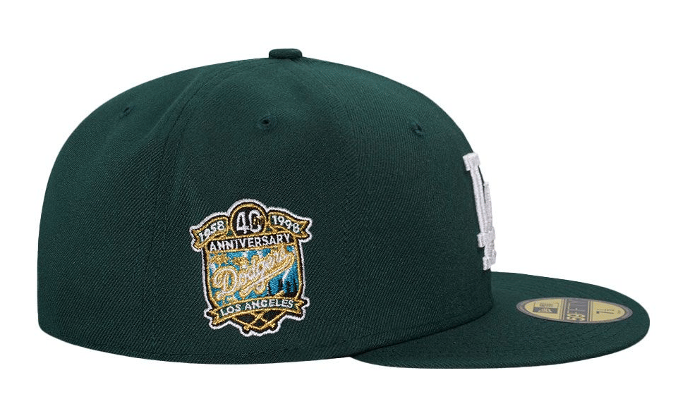 New Era Los Angeles Dodgers 40th Anniversary Patch Fitted Hat (Green)