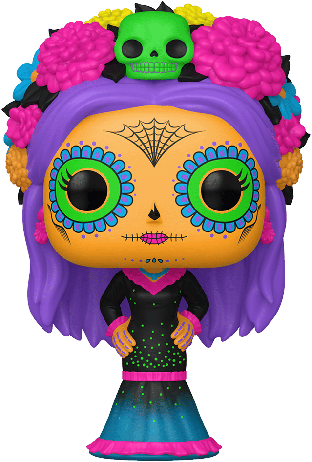 Funko Dia de Los Muertos – La Catrina (Azul) Exclusive Blacklight Pop! Vinyl [RS]