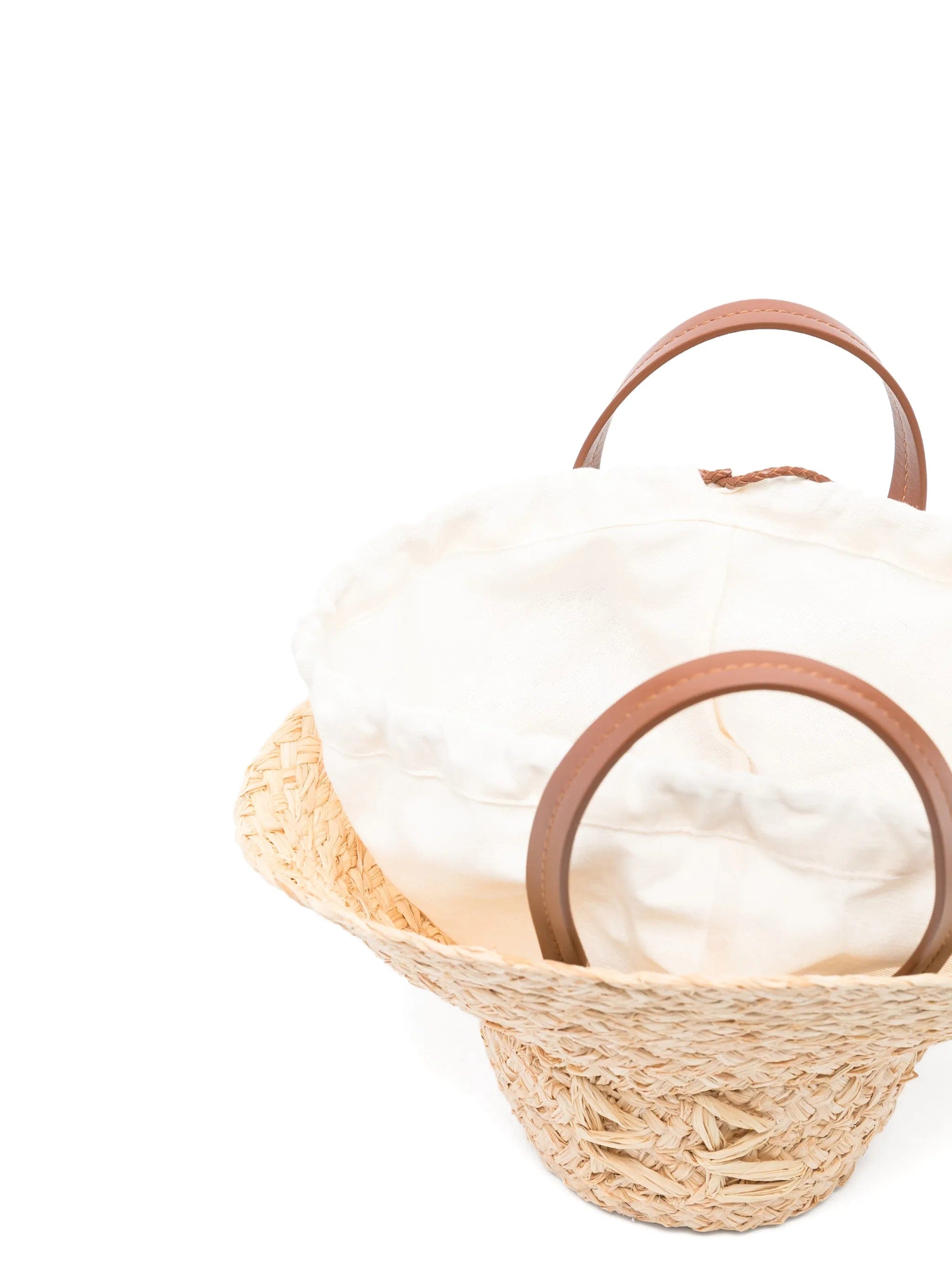Ruslan Baginskiy hat - shaped straw tote bag