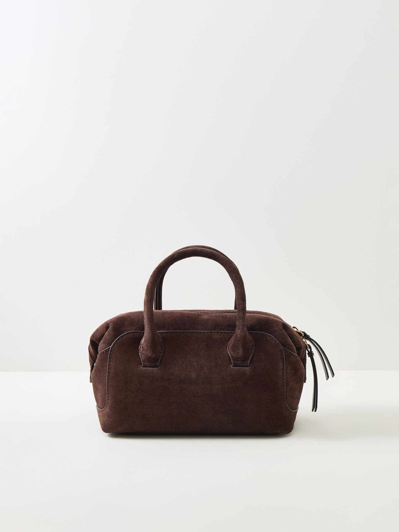 Gianni Chiarini Gemma Small Suede Bowling Bag Brown