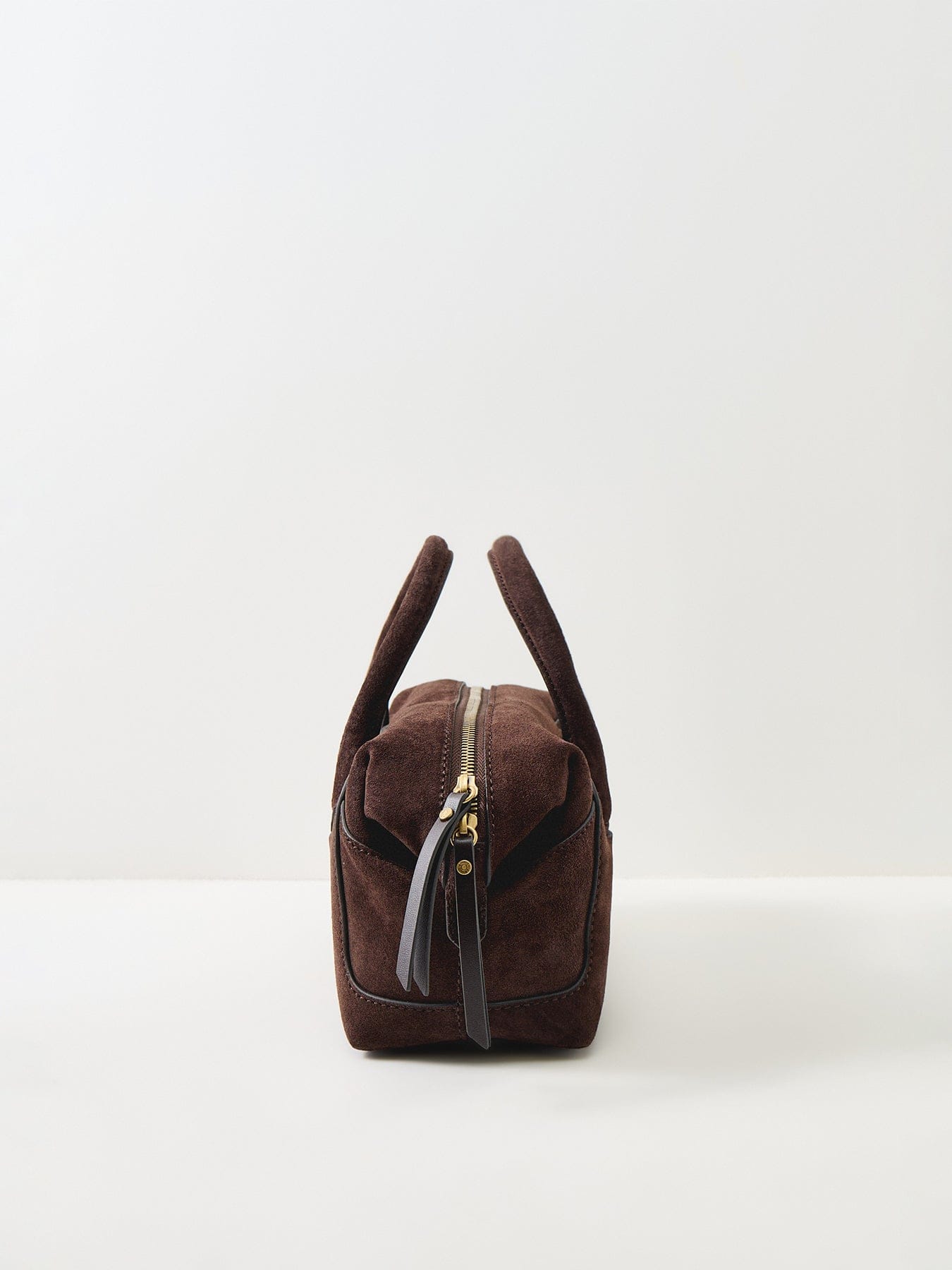 Gianni Chiarini Gemma Small Suede Bowling Bag Brown