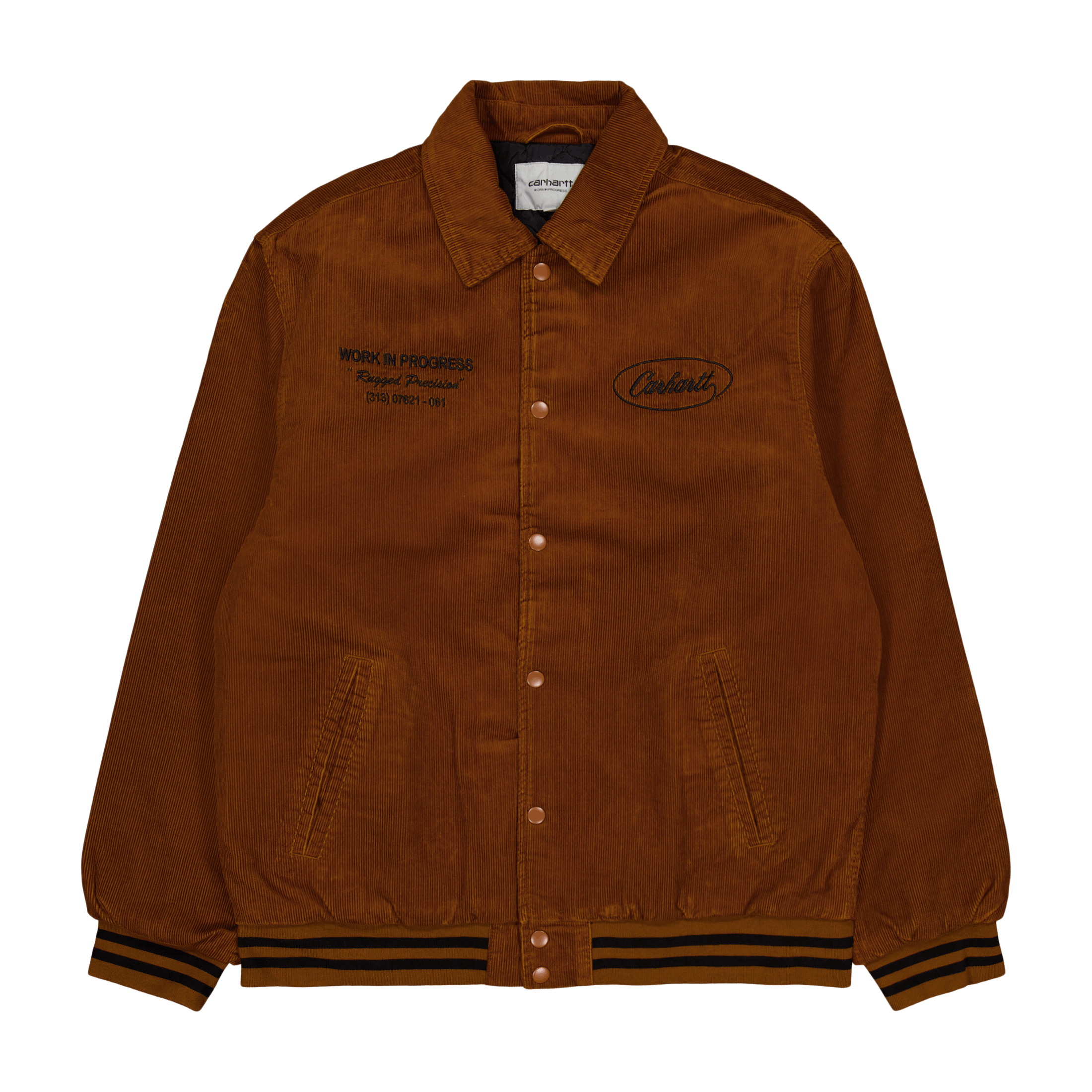 Carhartt WIP Rugged Letterman Jacket Deep H Brown / Black