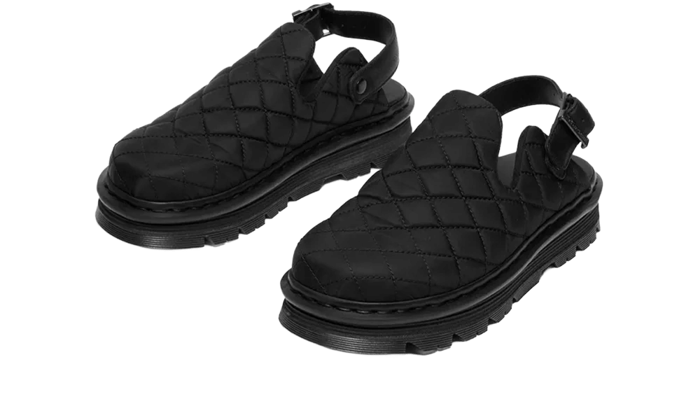 Dr. Martens ZebZag Mule Black Econyl Woven WR+Grizzly