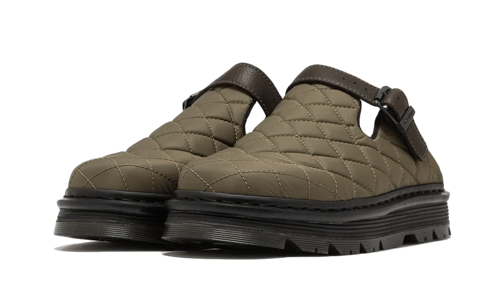 Dr. Martens ZebZag Mule DMs Olive Econyl Woven WR+Grizzly