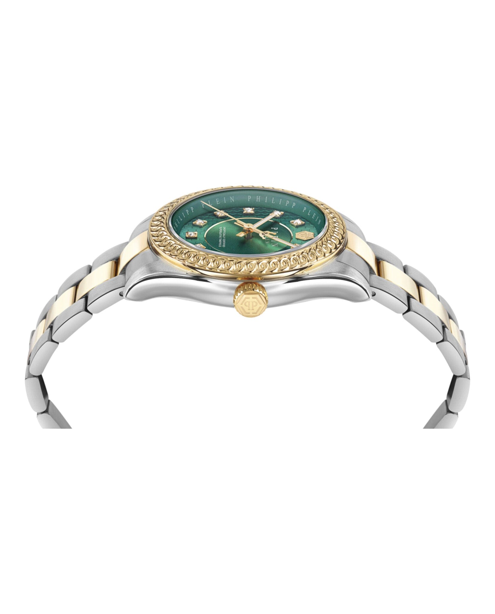 Philipp Plein Womens Two Tone 36 mm Bracelet Fashion Watch