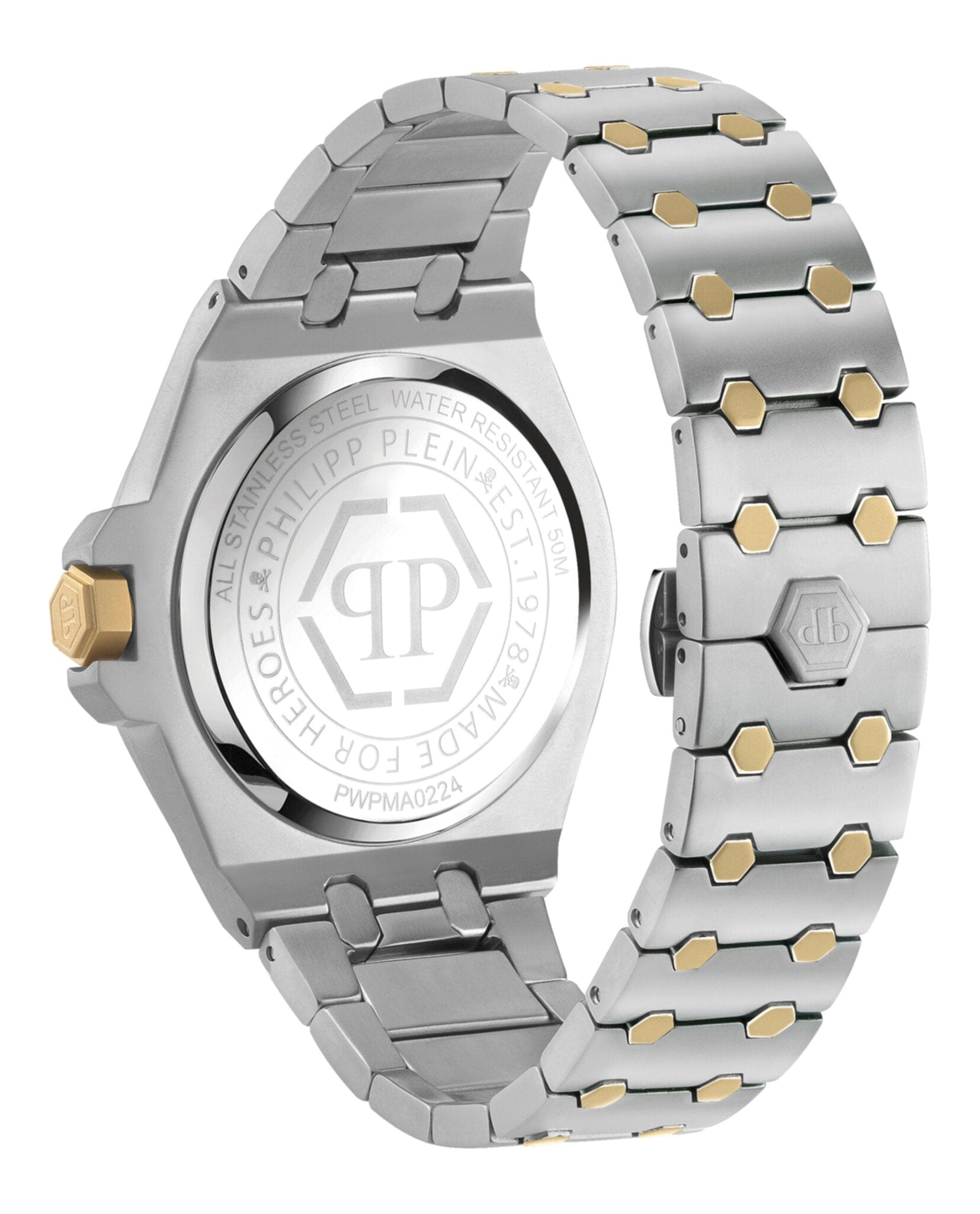 Philipp Plein Mens Two Tone 43 mm Bracelet Fashion Watch