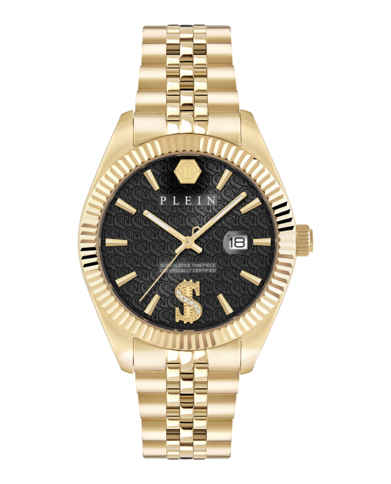 Philipp Plein Mens Gold 41 mm Bracelet Fashion Watch