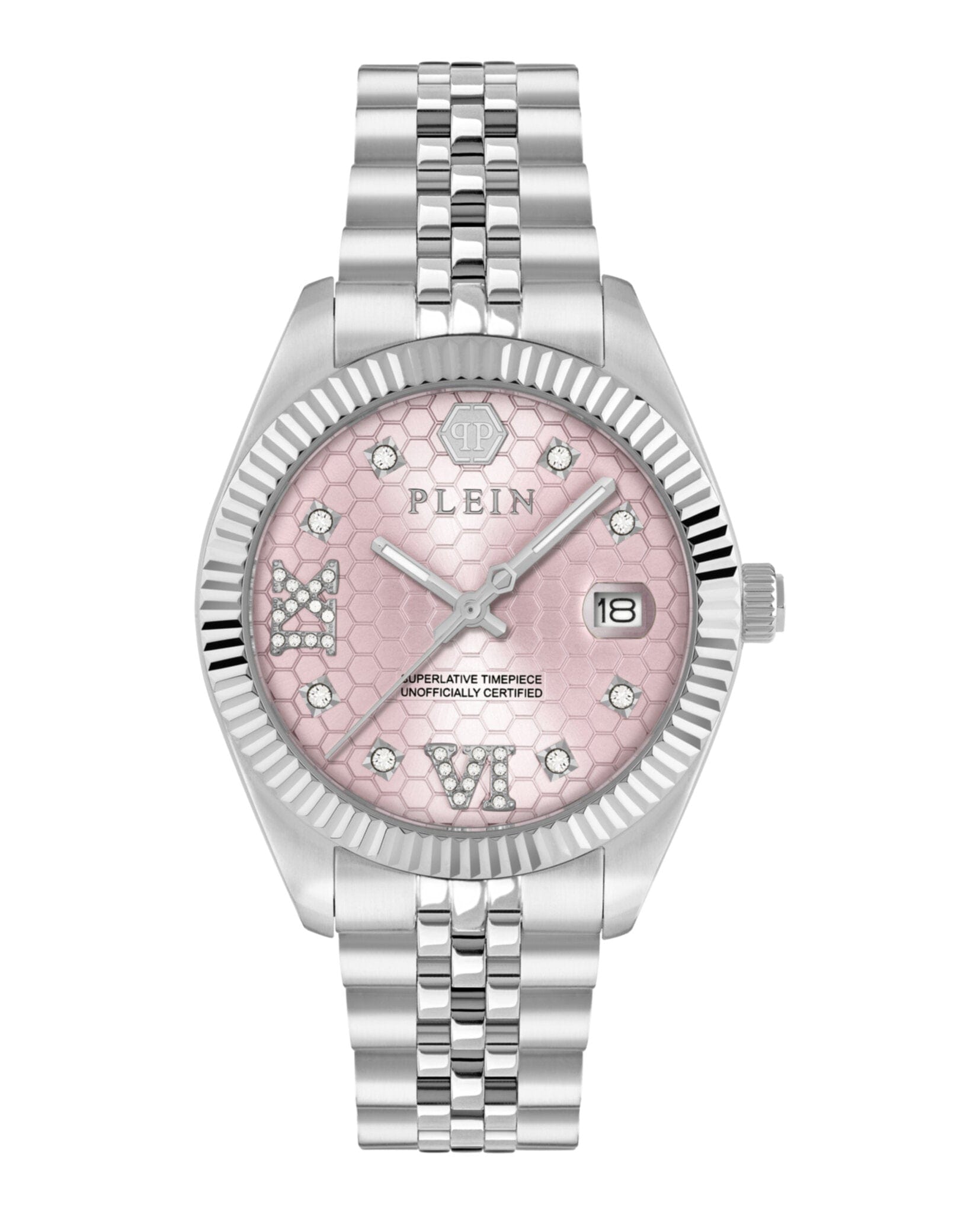 Philipp Plein Womens Stainless Steel 34 mm Bracelet Fashion Watch