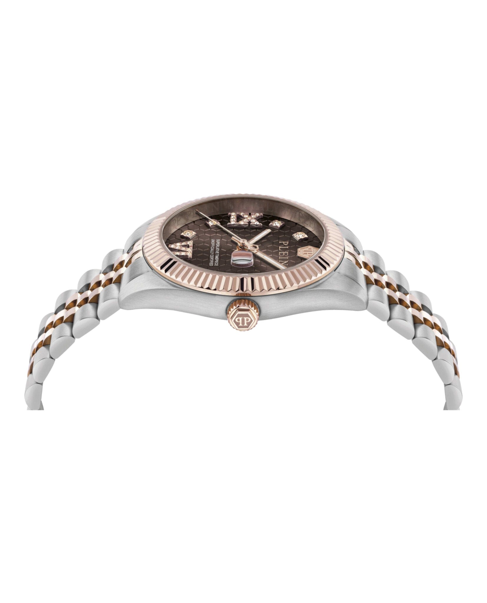 Philipp Plein Womens Two Tone 34 mm Bracelet Fashion Watch